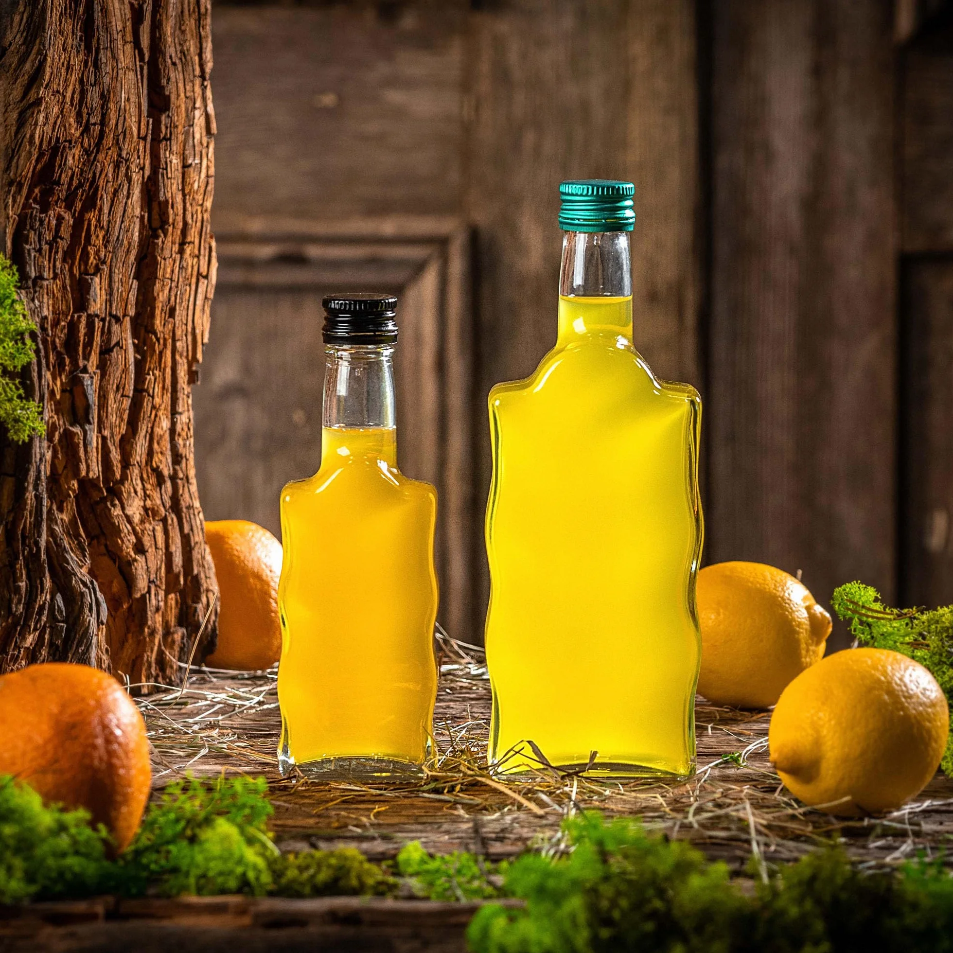 KADAX Szklane butelki 500 ml 10 sztuk puste na likier wino dekoracyjne czarne