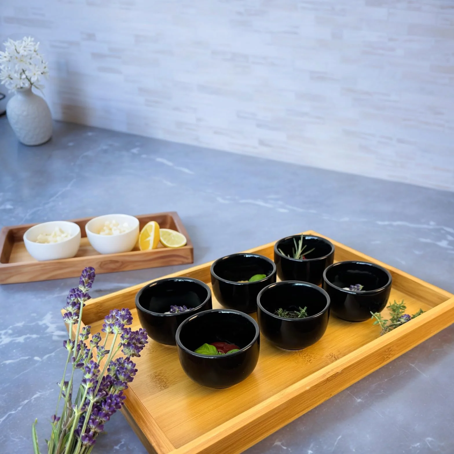 Kuro miseczki na sosy zestaw 6 sztuk czarne kamionka Ø 6 x 4 cm do sushi i sosu sojowego