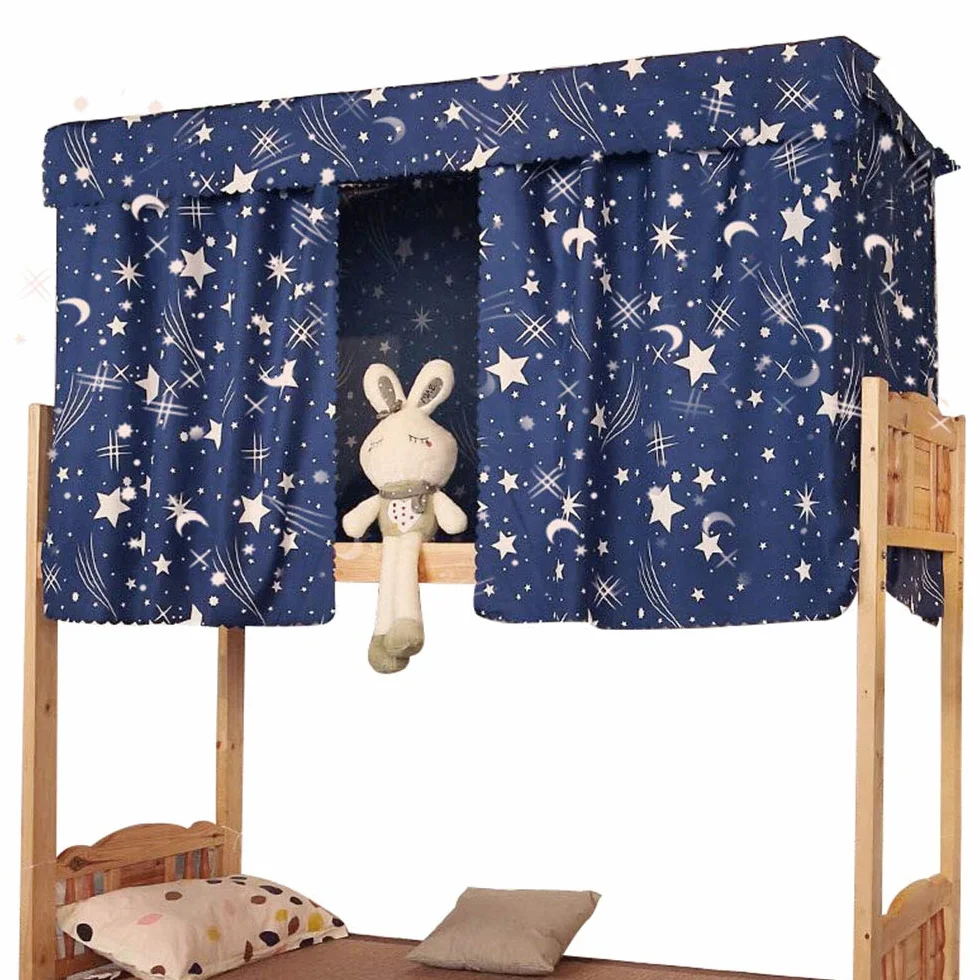 LA HAUTE baldachim na łóżko pojedyncze, łóżko piętrowe, zasłona do akademika, zaciemniająca tkanina, moskitiera, pościel, namiot (Galaxy Starry 1,5 x 2 m)