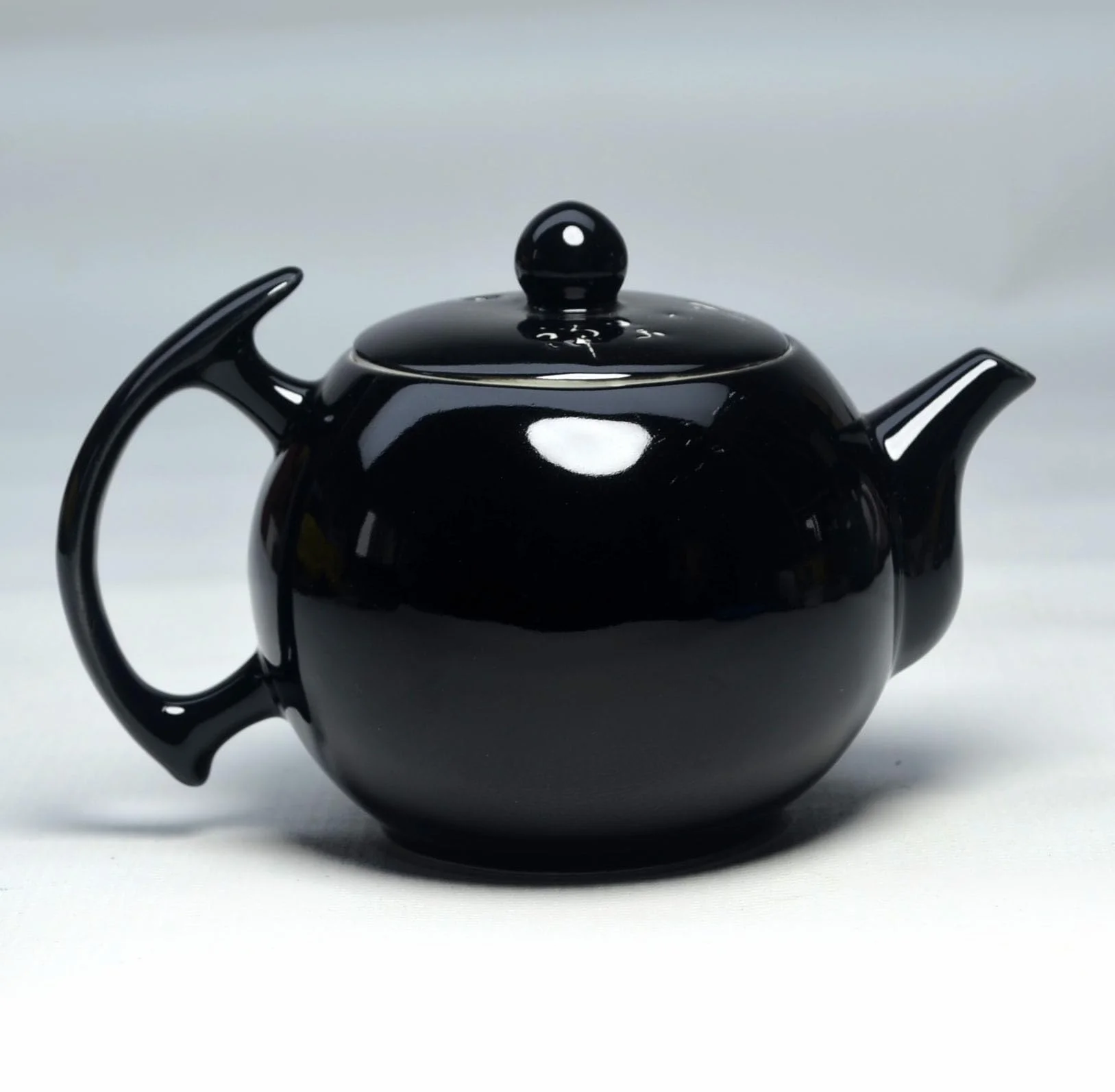 Porcelanowy czajniczek, 300 ml Mały Czajnik Xishi Chiński Zestaw do herbaty Gongfu Ceramiczny Dzbanek Czarny (Czajnik)