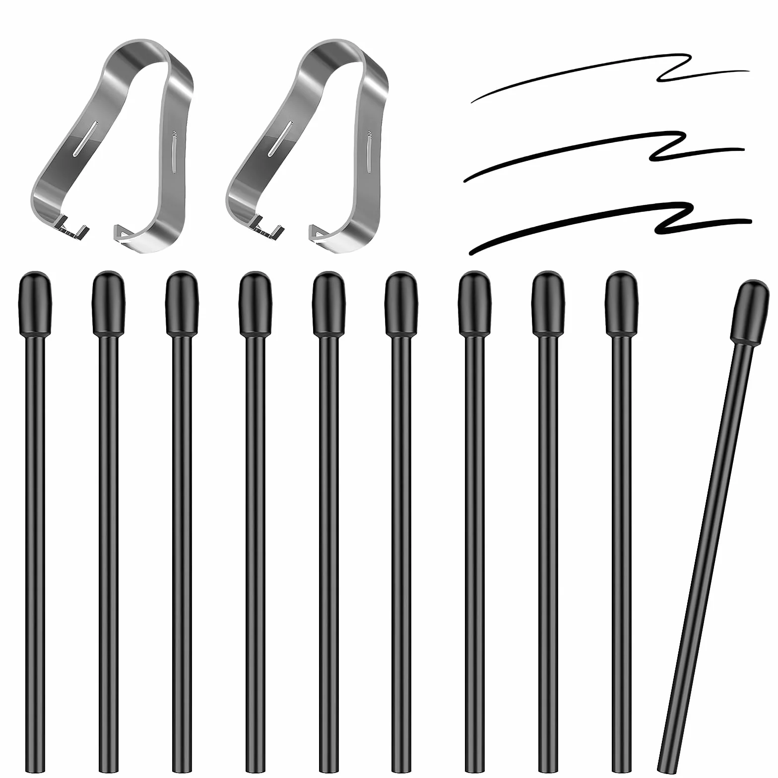 TiMOVO Replacement Pen Tips Compatible with Remarkable 2, 10Pcs Soft Nibs Tips for Remarkable 1/2 with Nib Removal Tool, Wear-Resistant Precise Tips Replacement Kit for Remarkable Pen, Rounded Tip