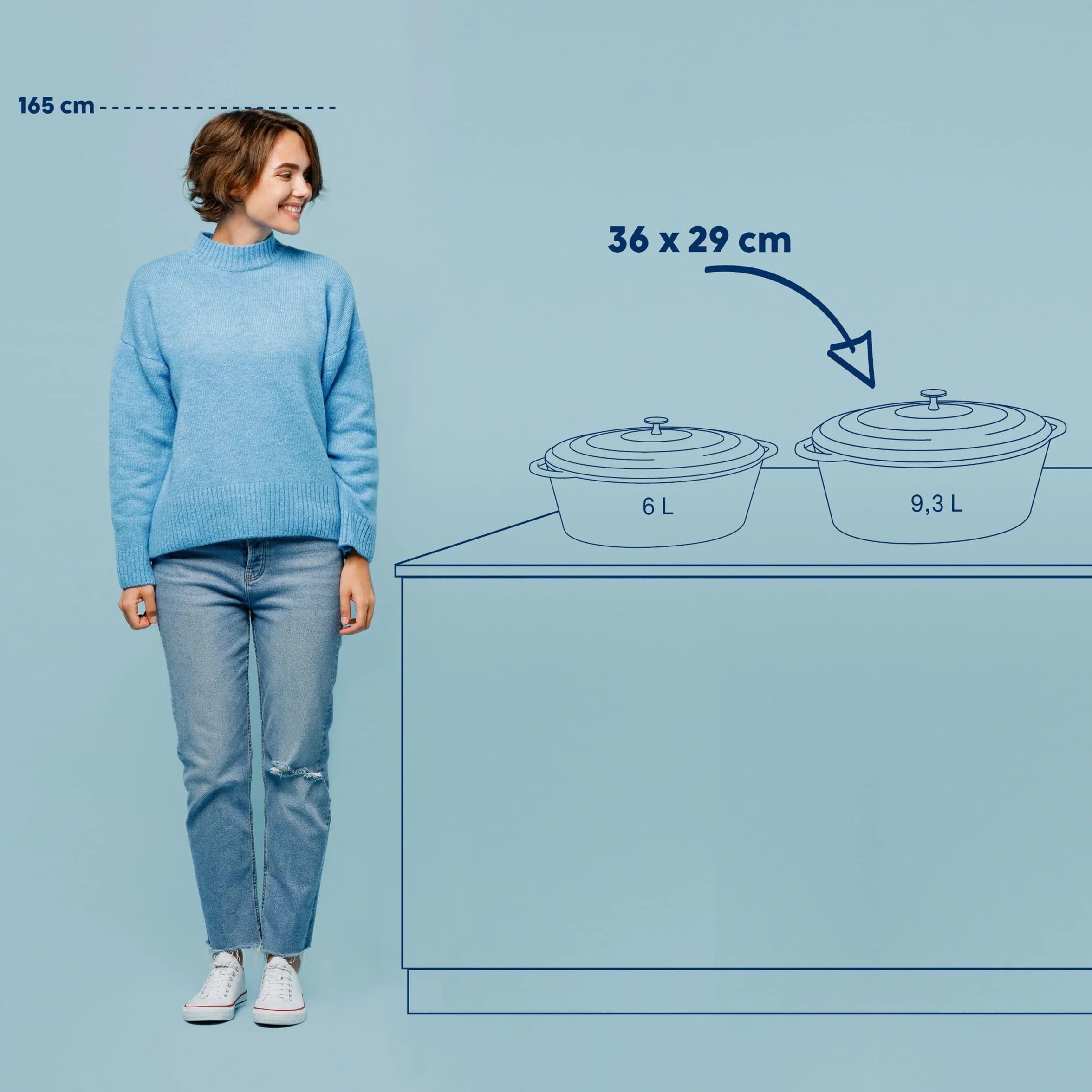 kela Garnek żeliwny owalny 9,3 litra Dutch Oven CALIDO indukcyjny z pokrywką emaliowany jasnoszary