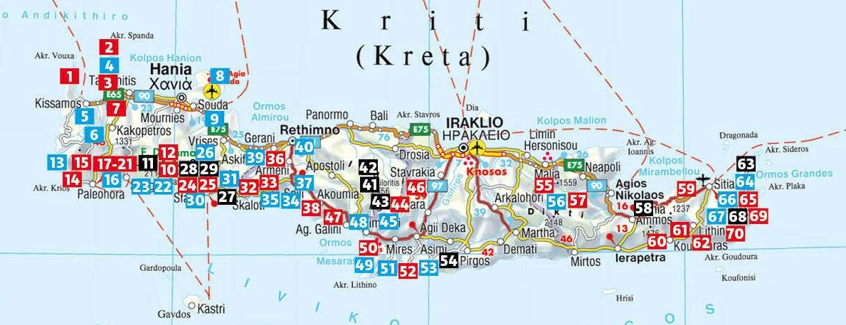 Crete (Kreta - englische Ausgabe): The finest coastal and mountain walks. 65 walks. With GPS tracks