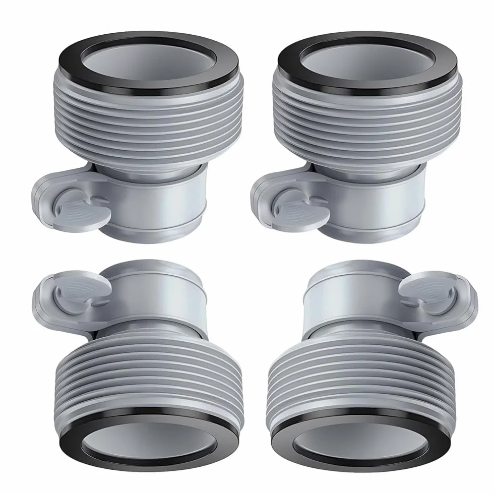 4 sztuki adaptera węża basenowego, złącza węża basenowego, spiralne złączki rurowe, akcesoria basenowe do złączek 1,5" (B)