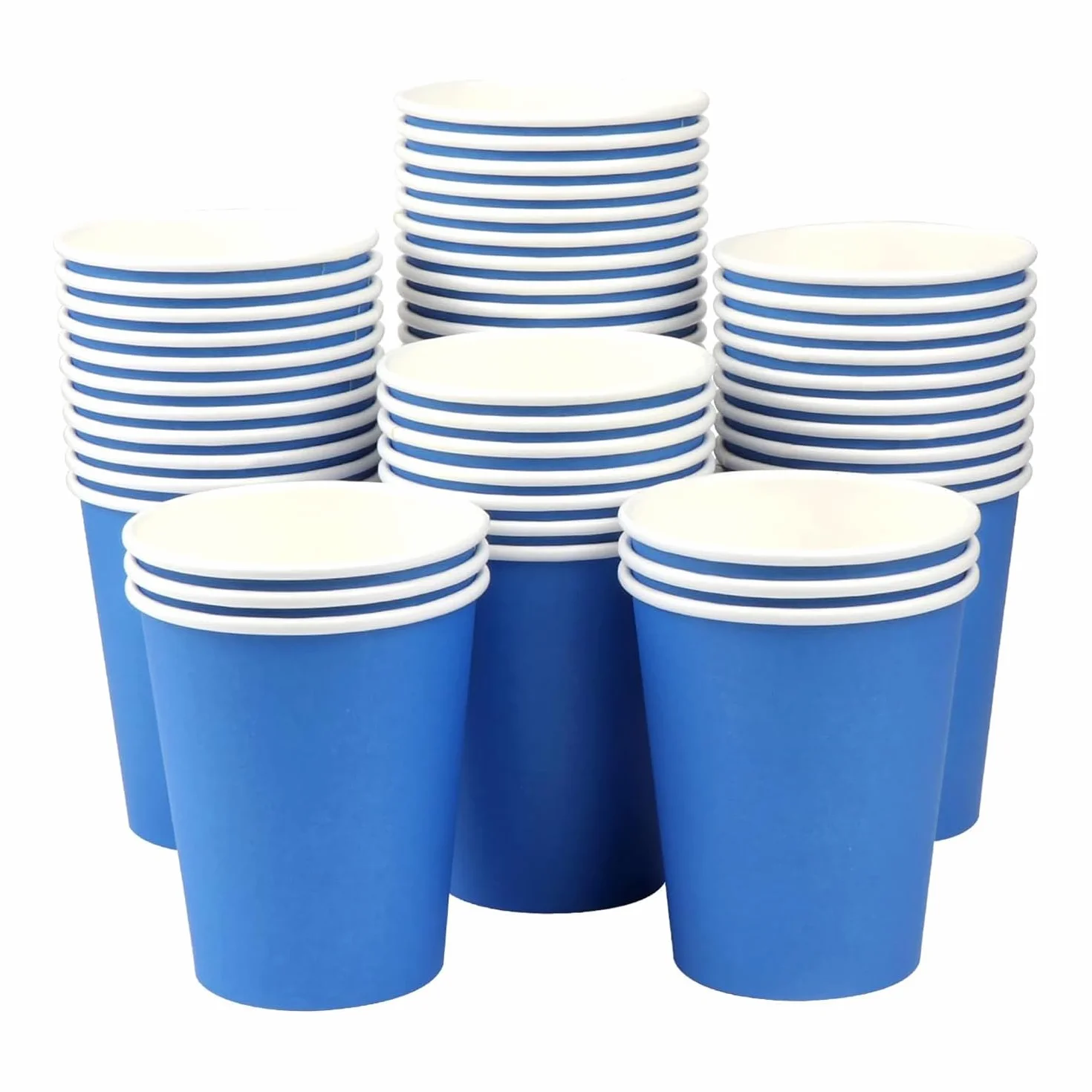 Talking Tables 60 x niebieskie jednorazowe kubki papierowe na artykuły na przyjęcie urodzinowe ślub wakacje napoje DIY 250 ml
