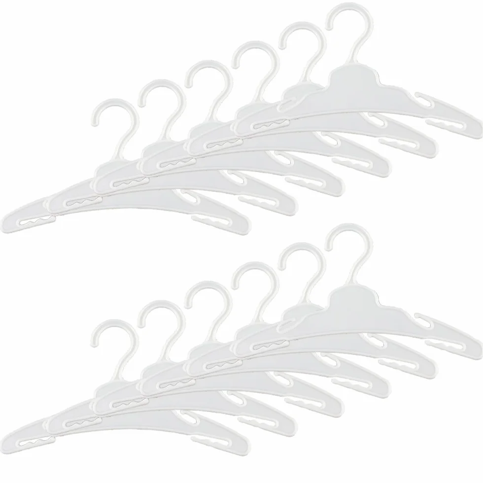 Miunana 12 sztuk plastikowych wieszaków na ubrania dla lalek 46-50 cm Our Generation Lalki 18 cali