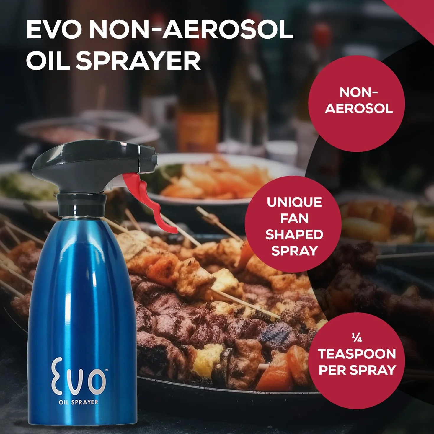 Evo Oil Sprayer 8113BL butelka bez aerozolu do oliwek oliwy ze stali nierdzewnej niebieska