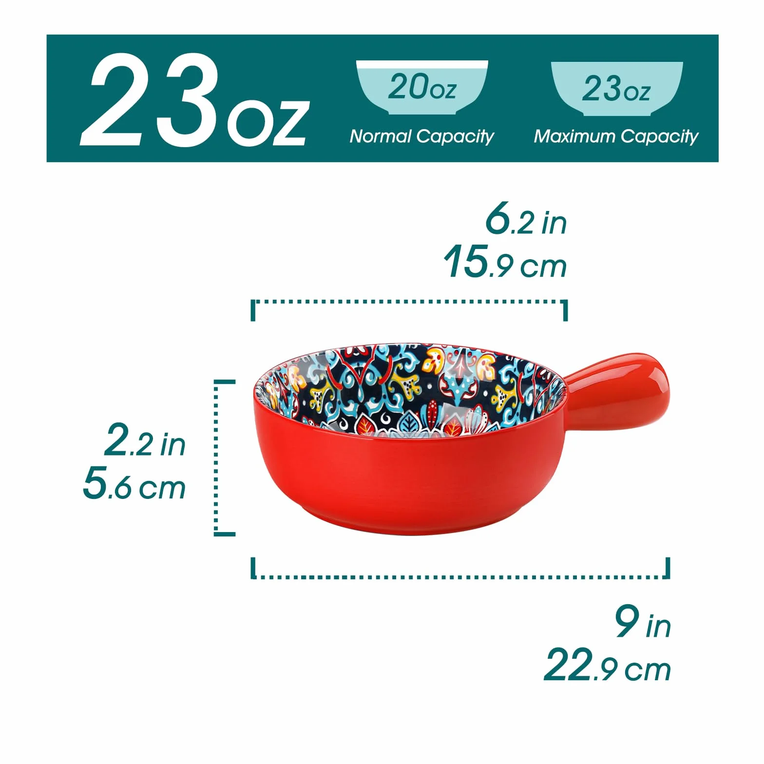 Vancasso SIMI Miski do zupy 650 ml ceramiczne do piekarnika mikrofalowej zmywarki