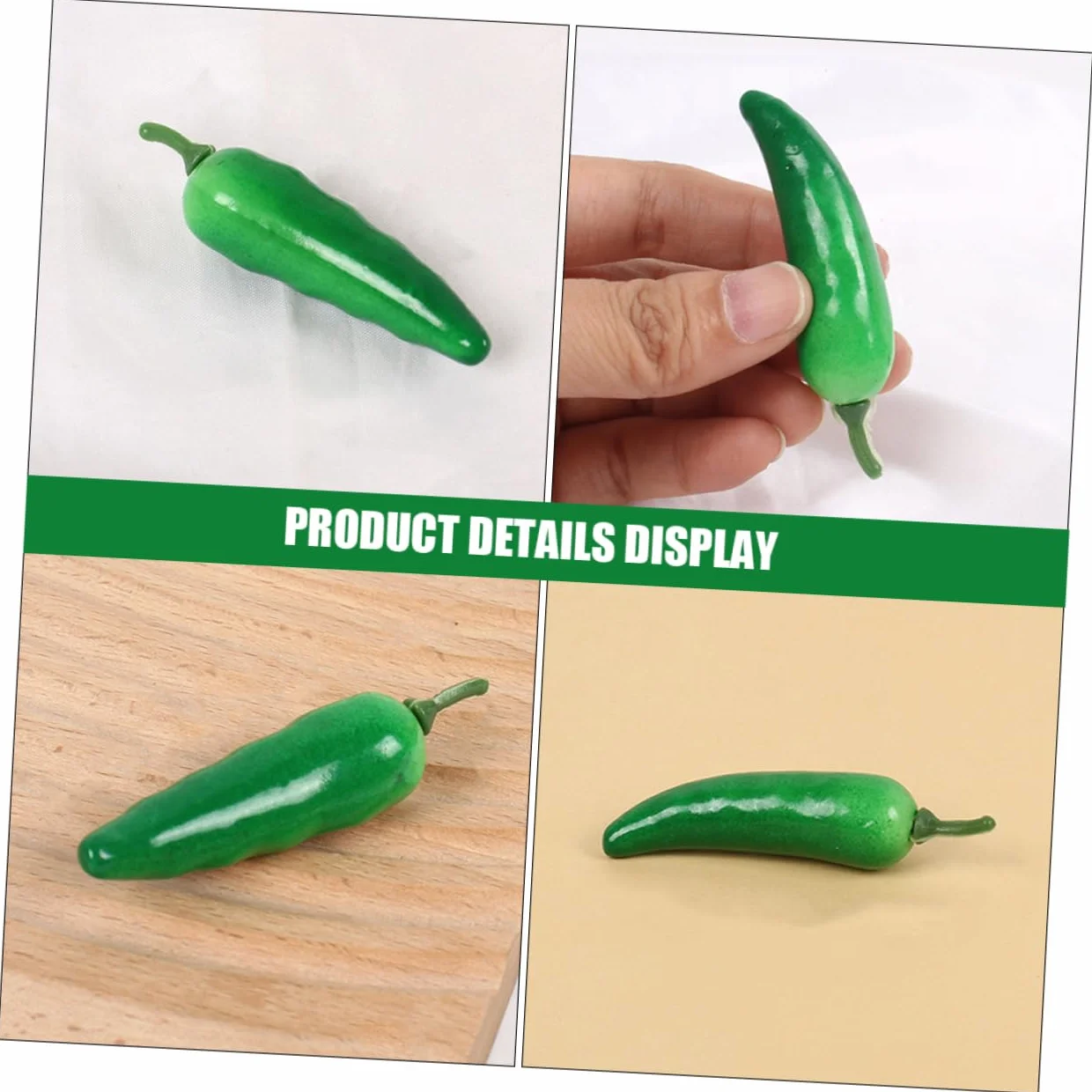Toyvian 32 sztuki symulowanych warzyw, banana, papryka, sztuczne warzywa, realistyczna papryka, rekwizyty do zdjęć, mini chili, stół do jadalni, ornamenty, pianka