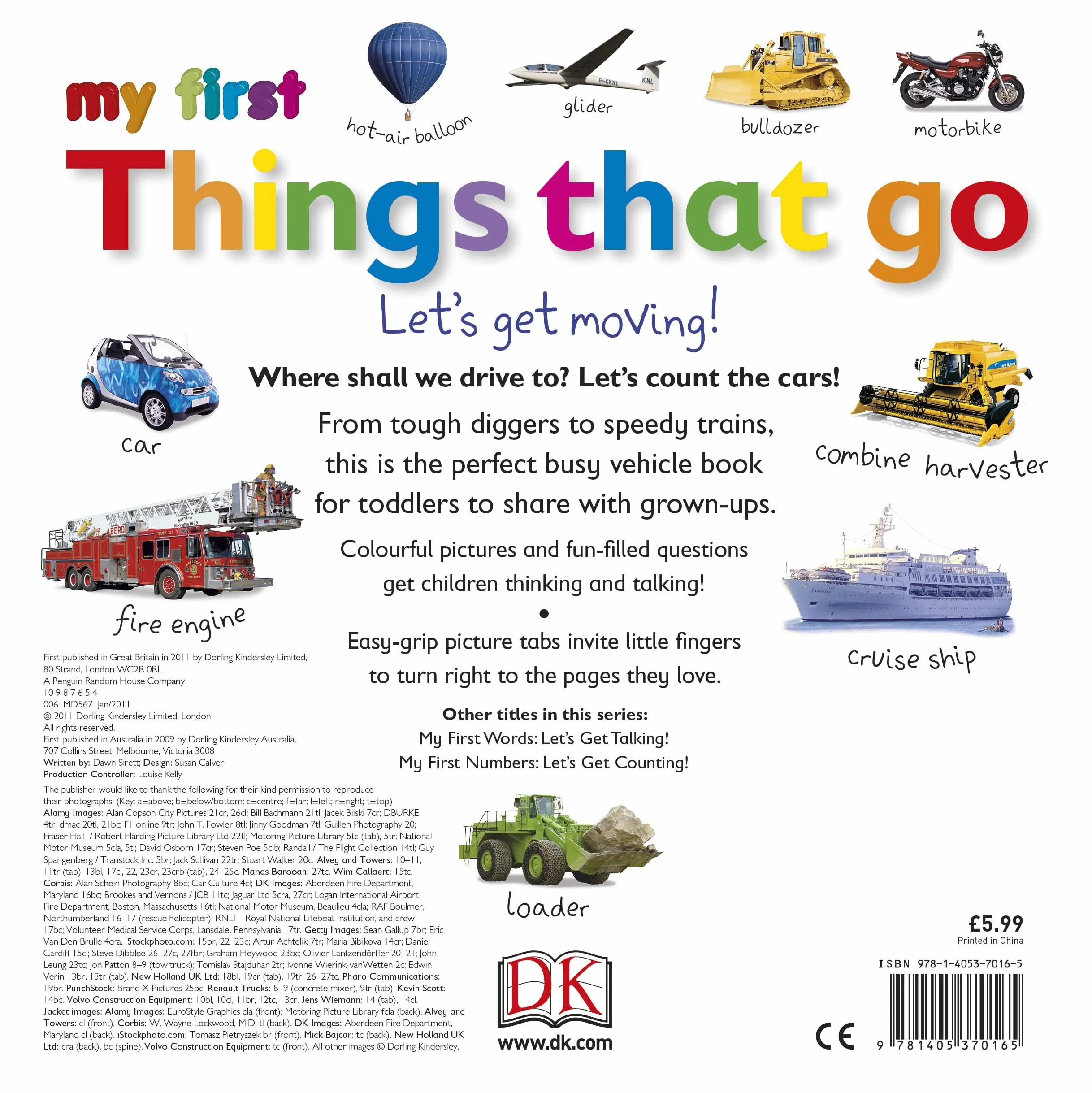 My First Things That Go Let's Get Moving (My First Tabbed Board Book)