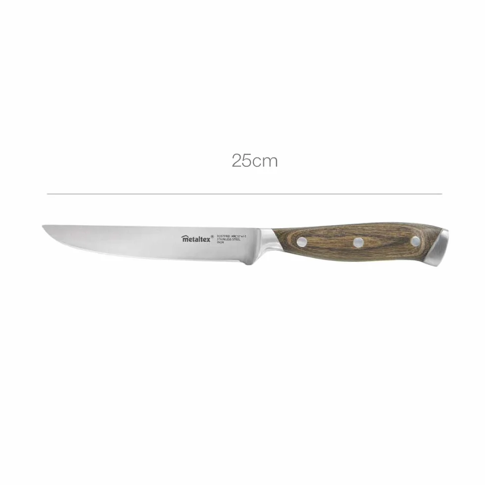 Metaltex Heritage nóż stołowy z drewnianym uchwytem 12,5 cm