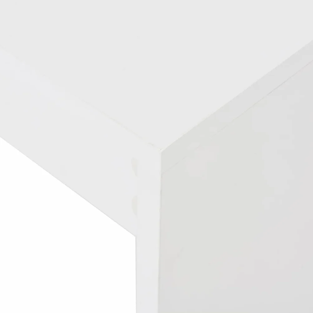 vidaXL Stolik barowy z półkami, biały, 110 x 50 x 103 cm
