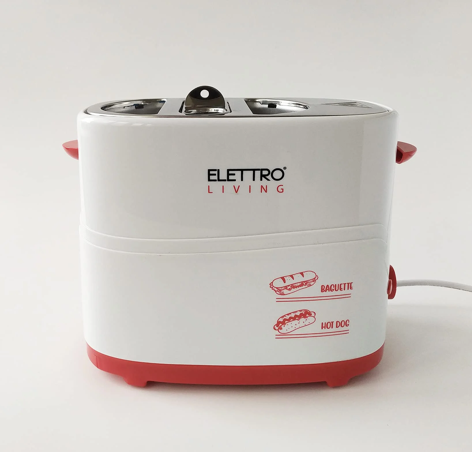 Electro Living Poldo elektroliving bagietka i hot dogi z zakwaterowaniem Wurstel i chleb, szuflada na okruchy, antypoślizgowe nóżki