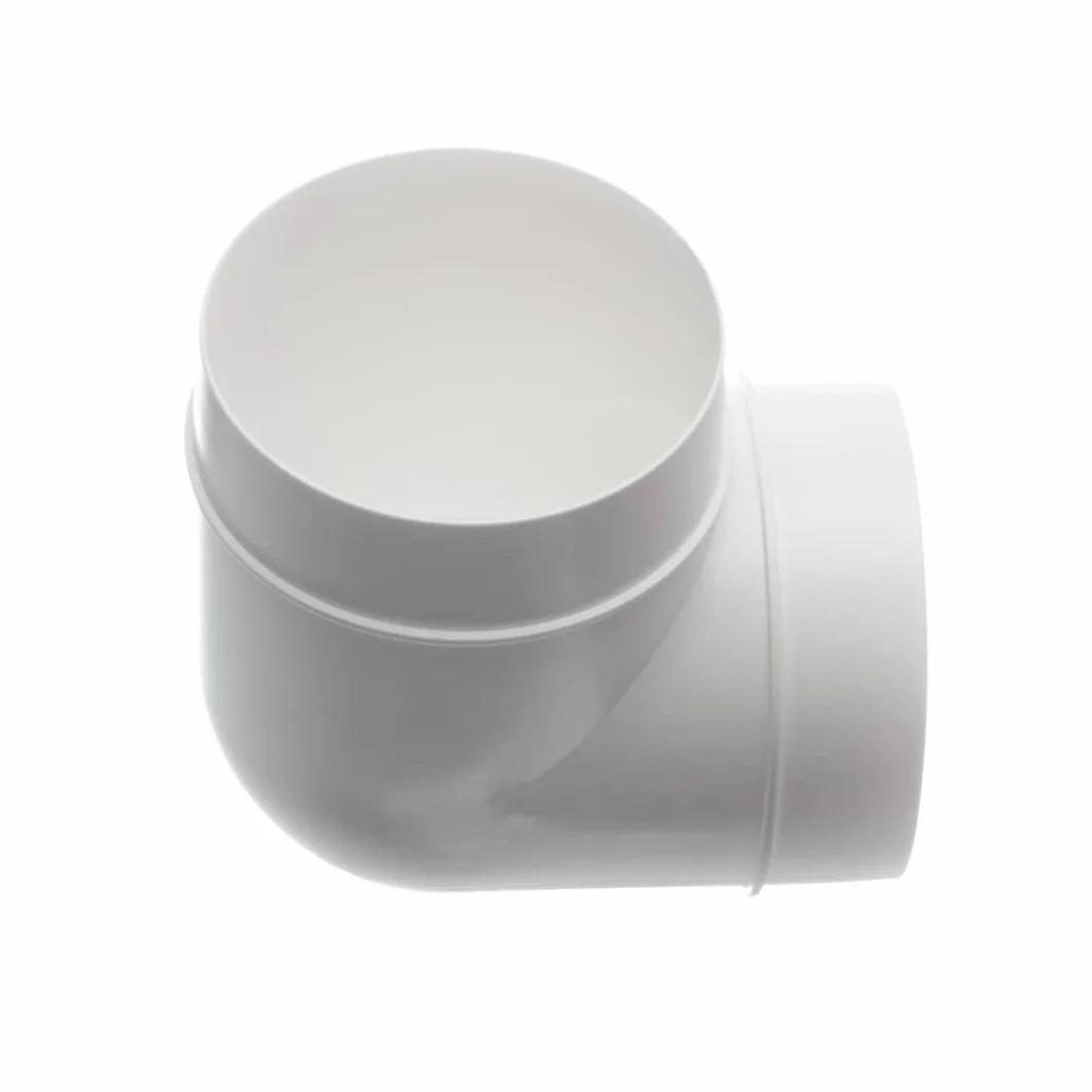 Ø 100 mm Kolanko 90° do rury okrągłej - Złącze rurowe okrągłe - Plastik PVC