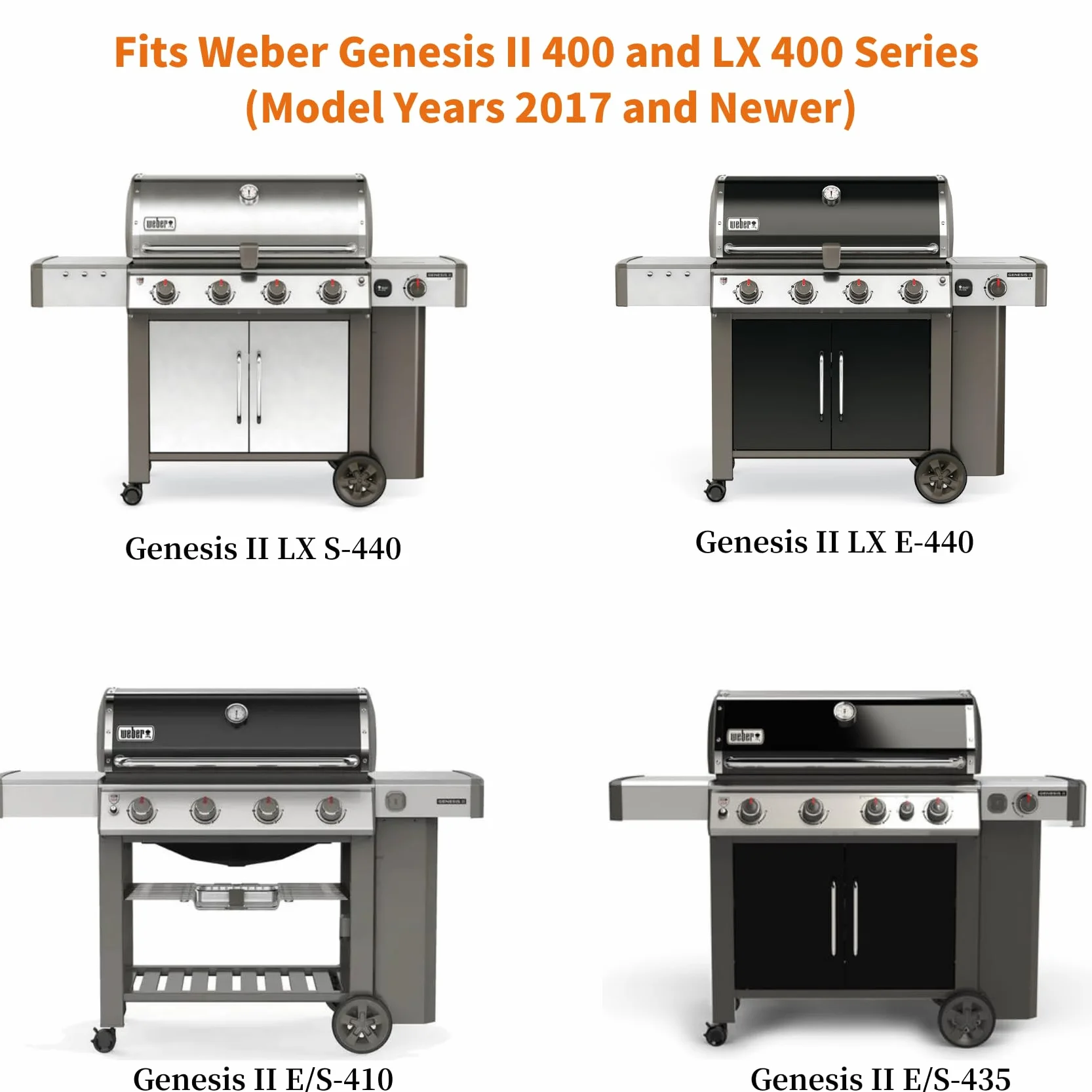 Onlyfire Żeliwna patelnia plancha do Weber Genesis II i II LX 400 Series, II E/S-410, II E/S-435, II LX E/S-440, odwracalna patelnia do gotowania, części zamienne do Weber 66089/66097