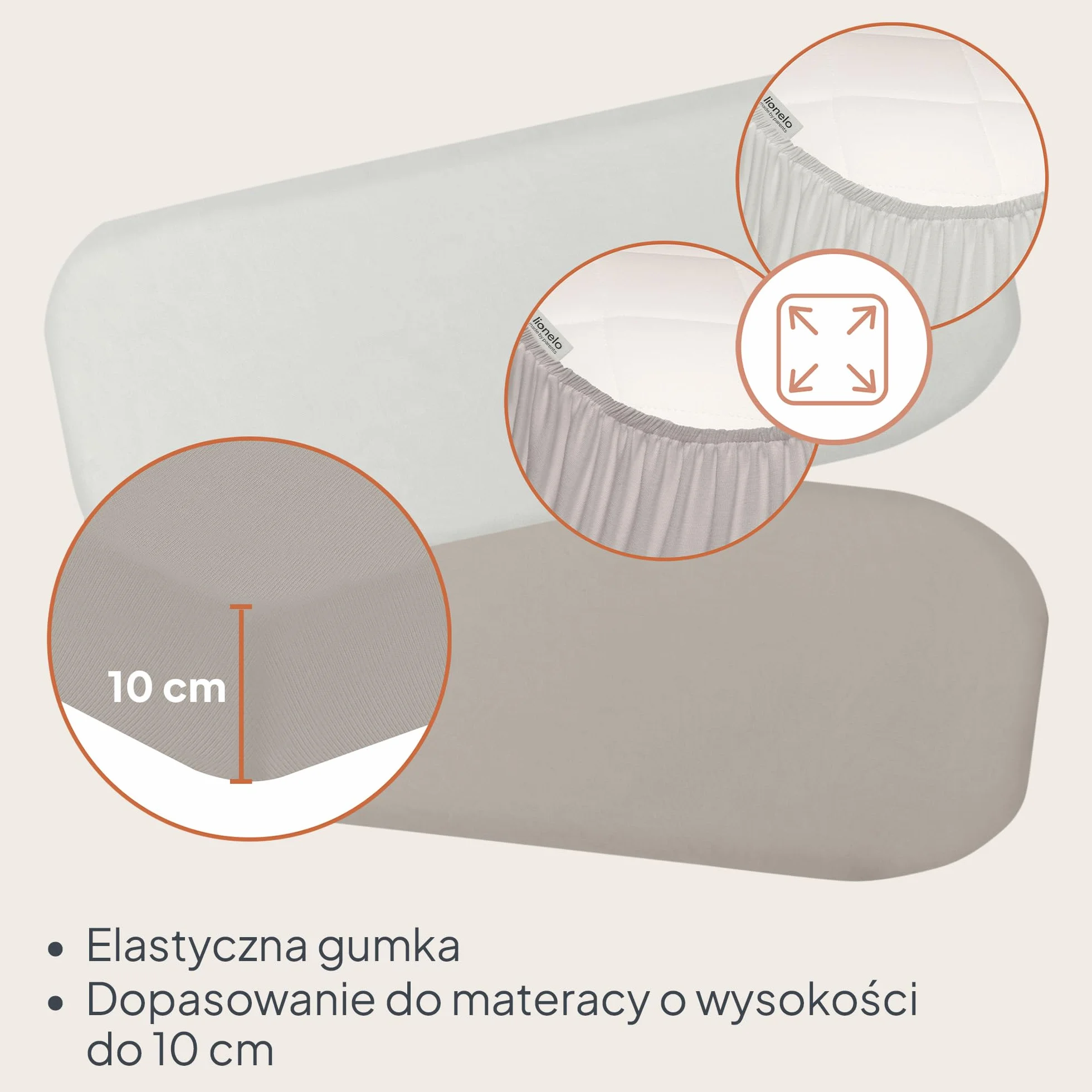 LIONELO Prześcieradło Bambusowe z Gumką 70x28 cm, Zestaw 2 szt. Niemowlęce, Do Gondoli i Kołyski, Naturalny materiał, Oddychające i Miękkie, Przyjazne dla Skóry, Bamboo Sheet