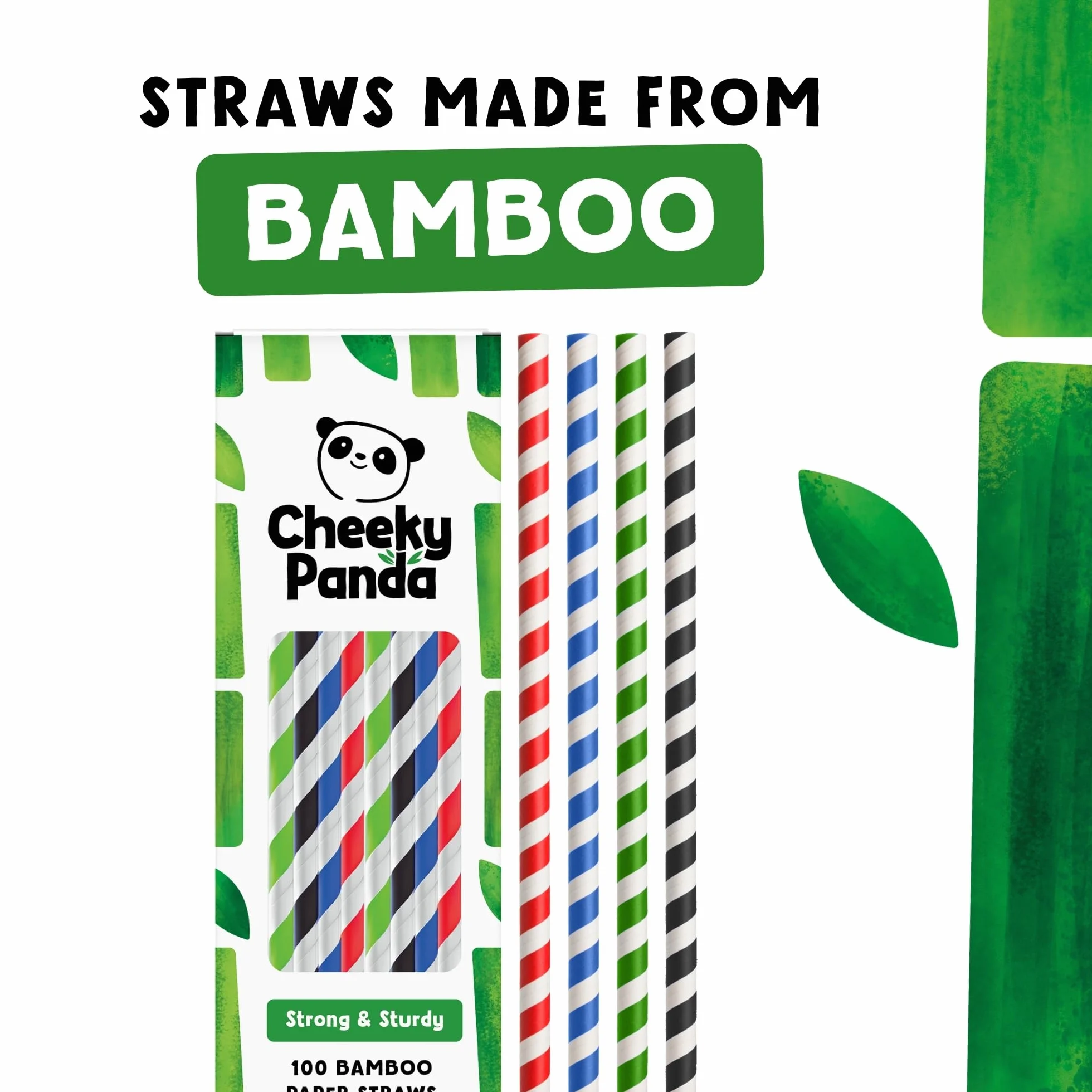 The Cheeky Panda Bambusowe słomki papierowe 100 sztuk