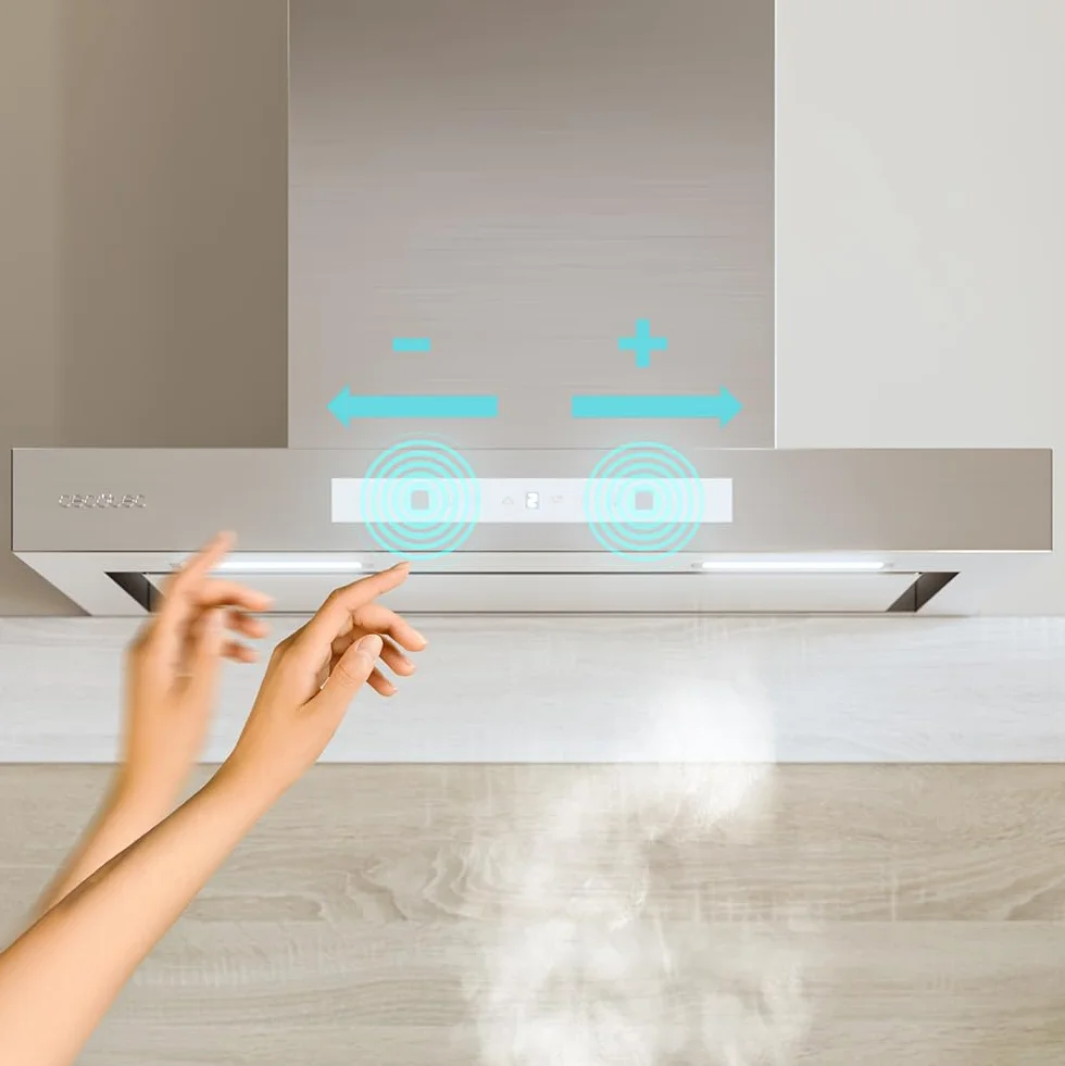 Cecotec Okap kuchenny 90 cm Bolero Flux TT 608000 A++ 210 W stal nierdzewna przepływ powietrza 800 m3/h Touch LED