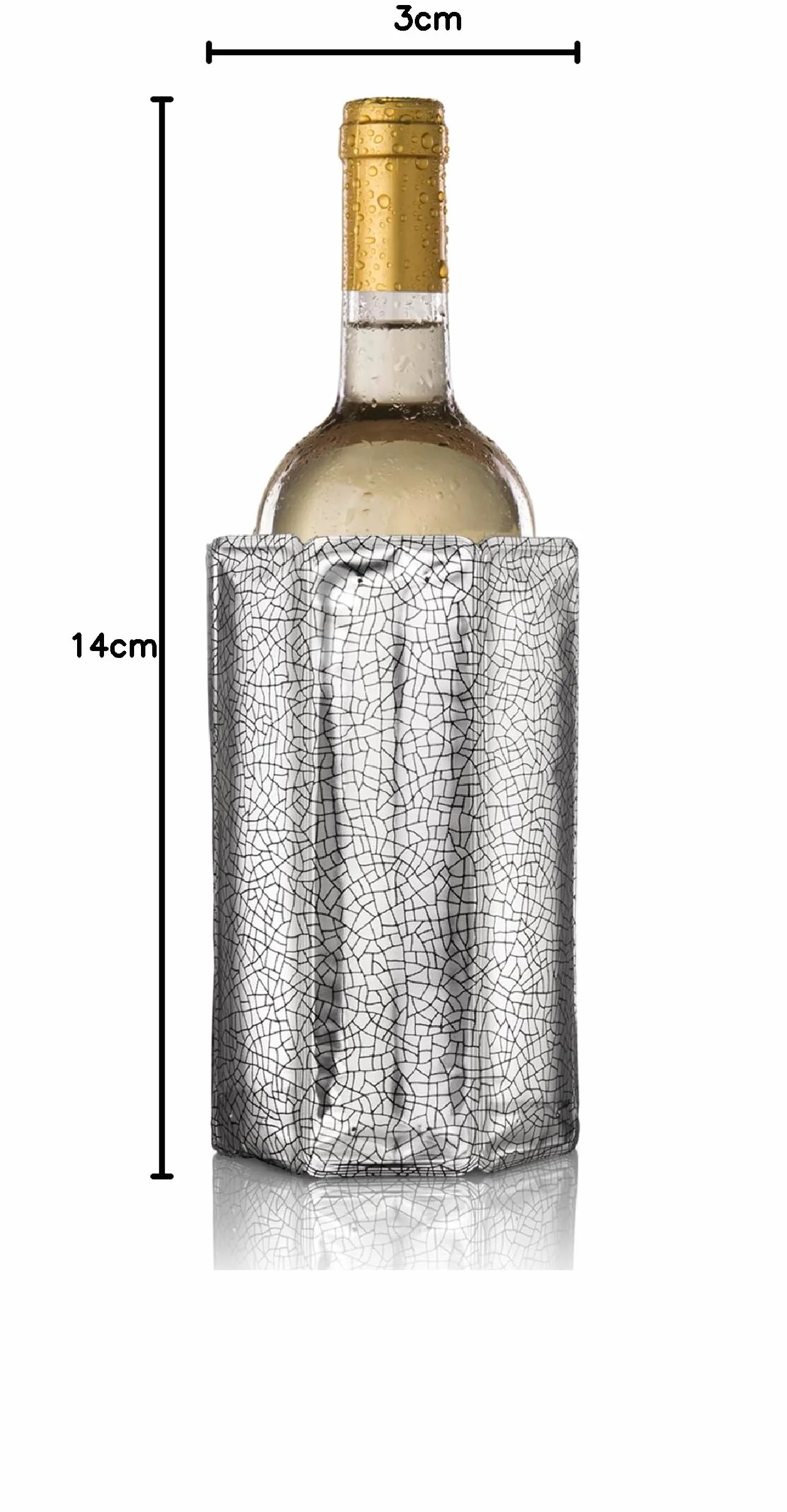 Vacu Vin Rapid Ice Wine Cooler Chłodziarka Do Wina, Srebrny