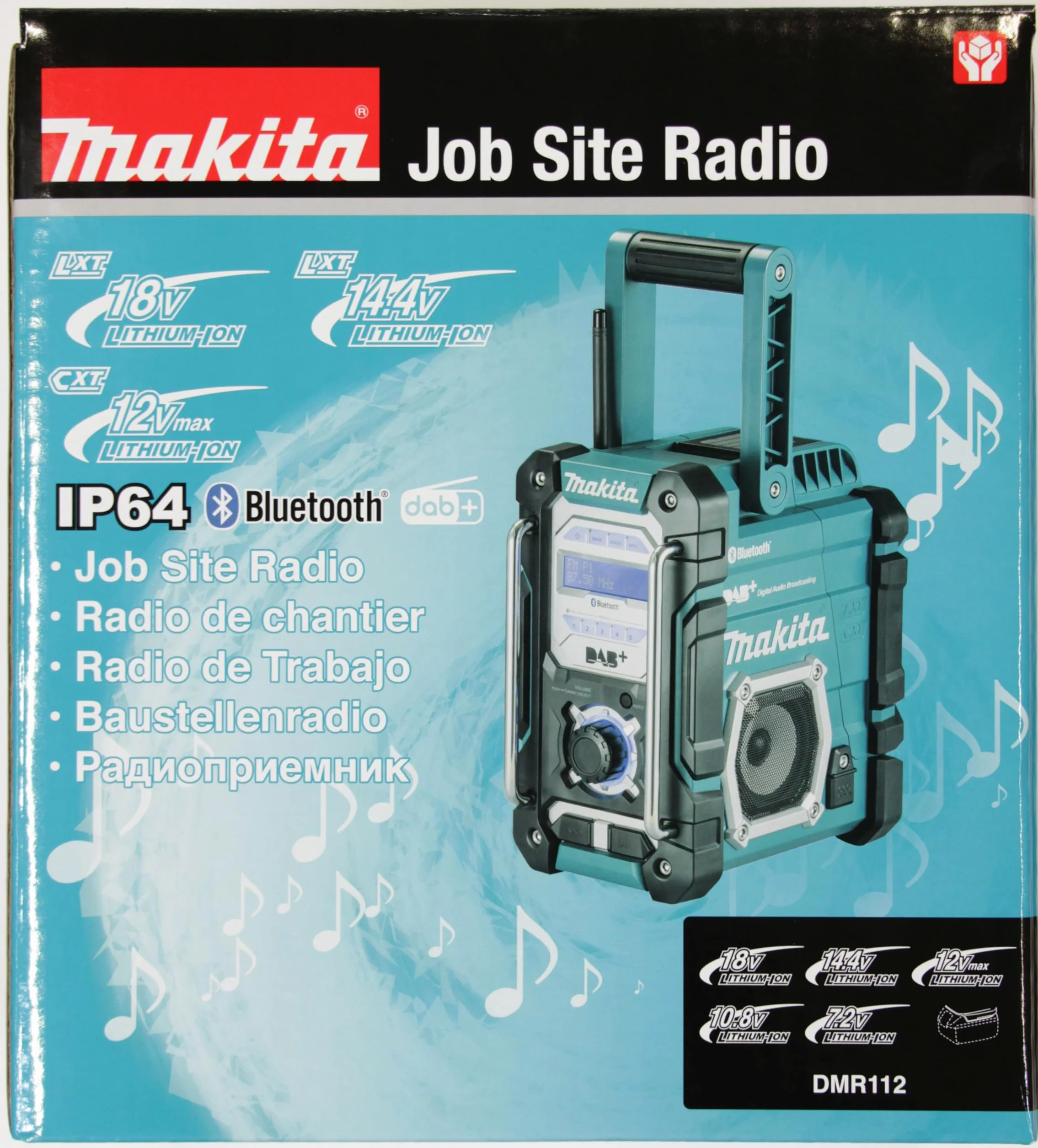 Makita Radio Budowlane, Niebieski/Czarny, 87.5-108 MHz