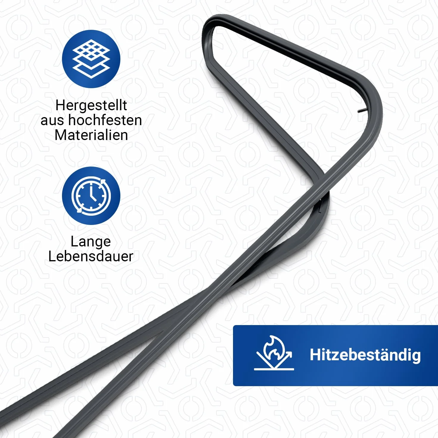 VIOKS Uszczelka do drzwi piekarnika gumowa 480 x 360 mm z 4 haczykami do Miele Imperial 6432220