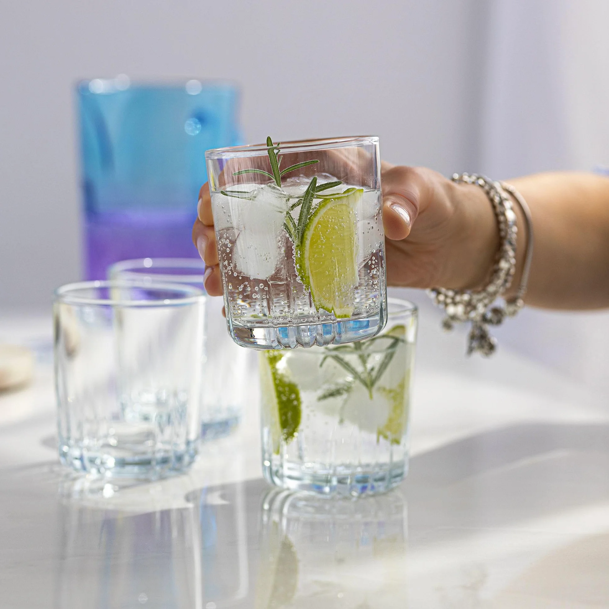 Szklanki do Wody 280 ml Zestaw 6 Sztuk Szkło Przeźroczyste Gina