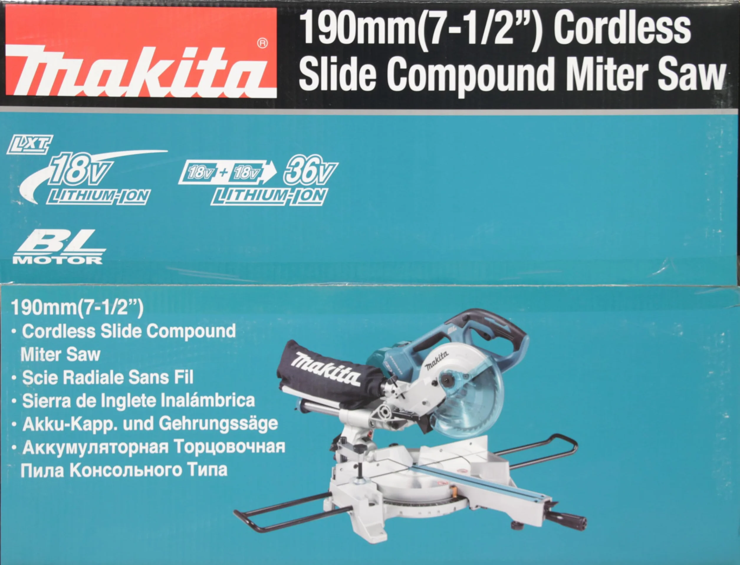 Makita DLS714NZ Twin 18V, 36V, Litowo-Jonowa LXT Bezszczotkowa Piła Ukośna 190 mm – Baterie i Ładowarka Nie Są Dołączone