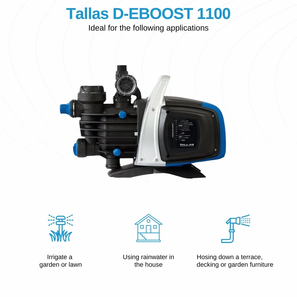 Elettropompa superficie Tallas D-EBOOST 1100/45