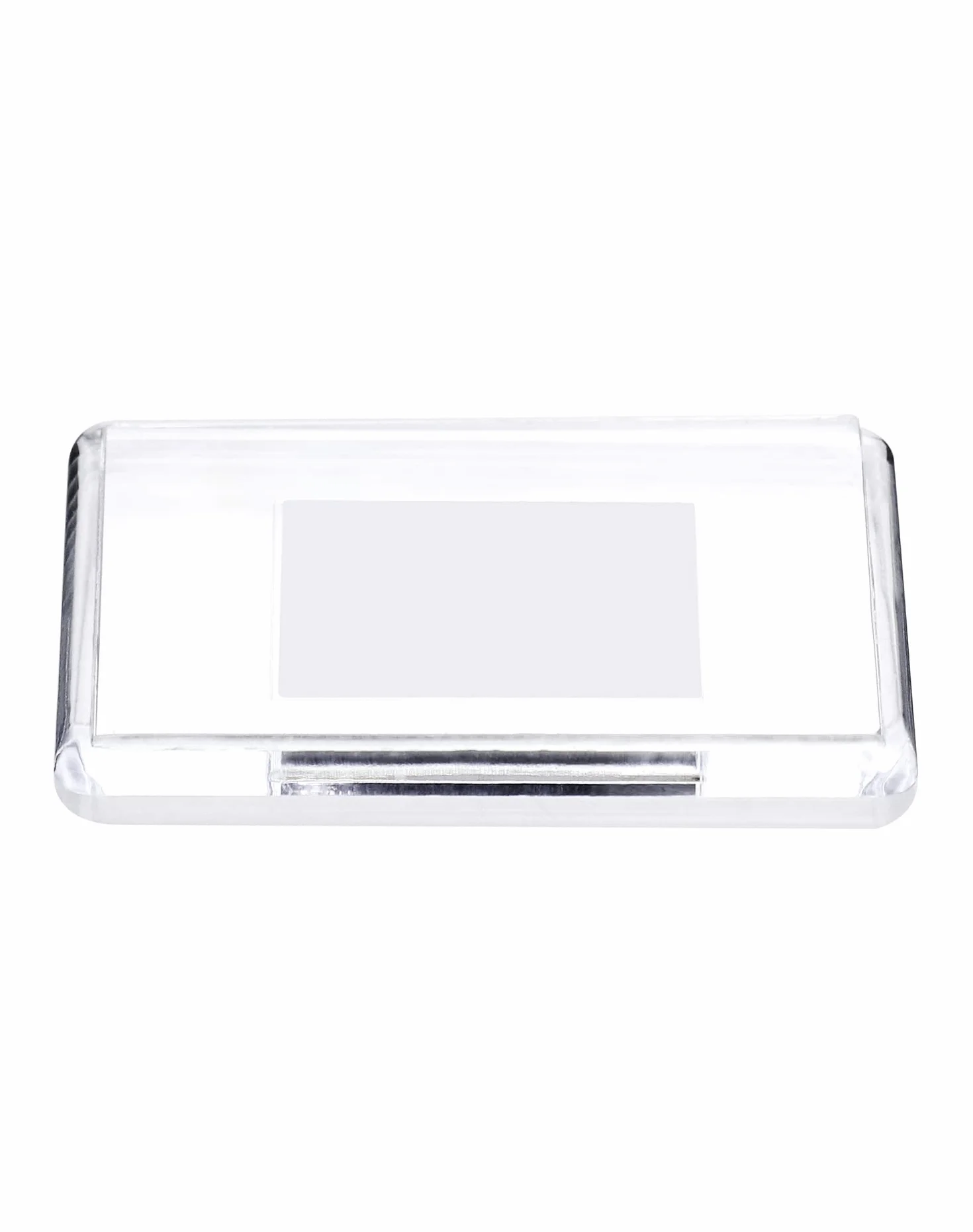 QWORK® Zestaw 20 Mini magnetycznych ramek do zdjęć 7 x 4,5 cm, przezroczyste akrylowe ramki do zdjęć na wesela w lodówce