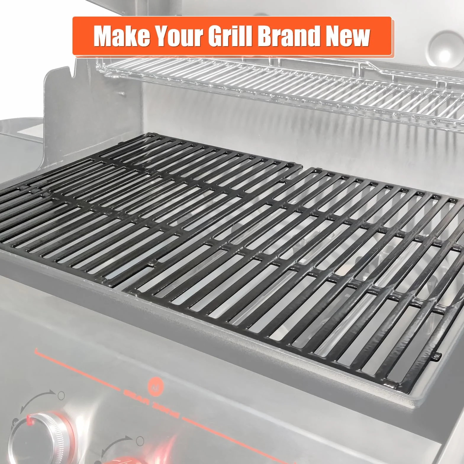 Kratki grillowe 47,6 cm do grilli Weber Genesis II 300 i Genesis II LX 300, części do grilla Weber Genesis 2 E310, Genesis II E310 315 335, żeliwne emaliowane porcelaną zamienne kratki do Weber 66095