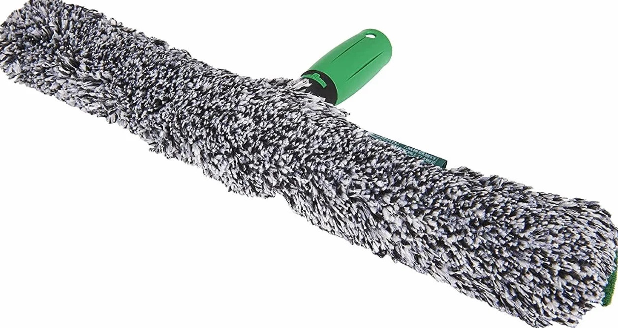 Unger AK011AUNGER ErgoTec zestaw startowy do czyszczenia okien 2 w 1 - rakla i rękaw do spryskiwacza z mikrofibry, zielony, 35 cm