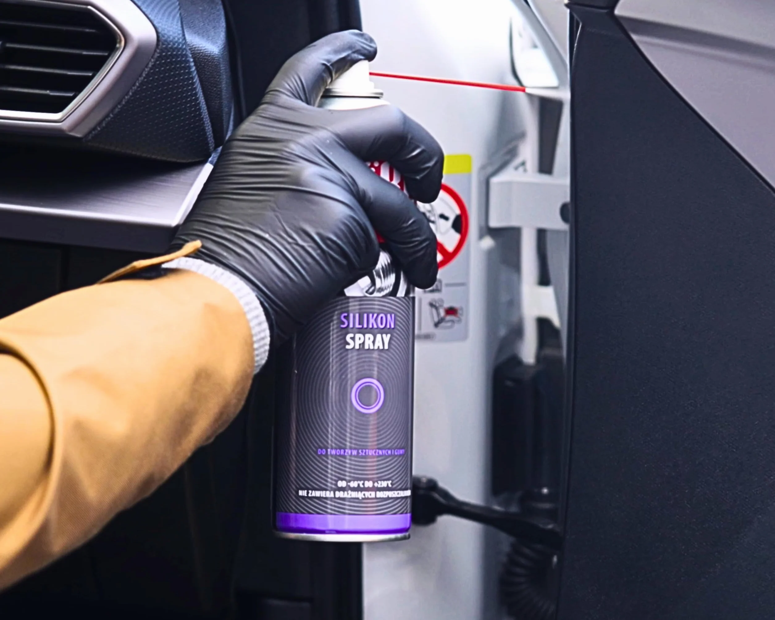 CX80 | Spray silikonowy – bezbarwny smar do tworzyw sztucznych, gumy i metalu, z certyfikatem NSF, antyadhezyjny, odporny na zabrudzenia, odporny na temperaturę do +230°C | DuoSpray, 500 ml