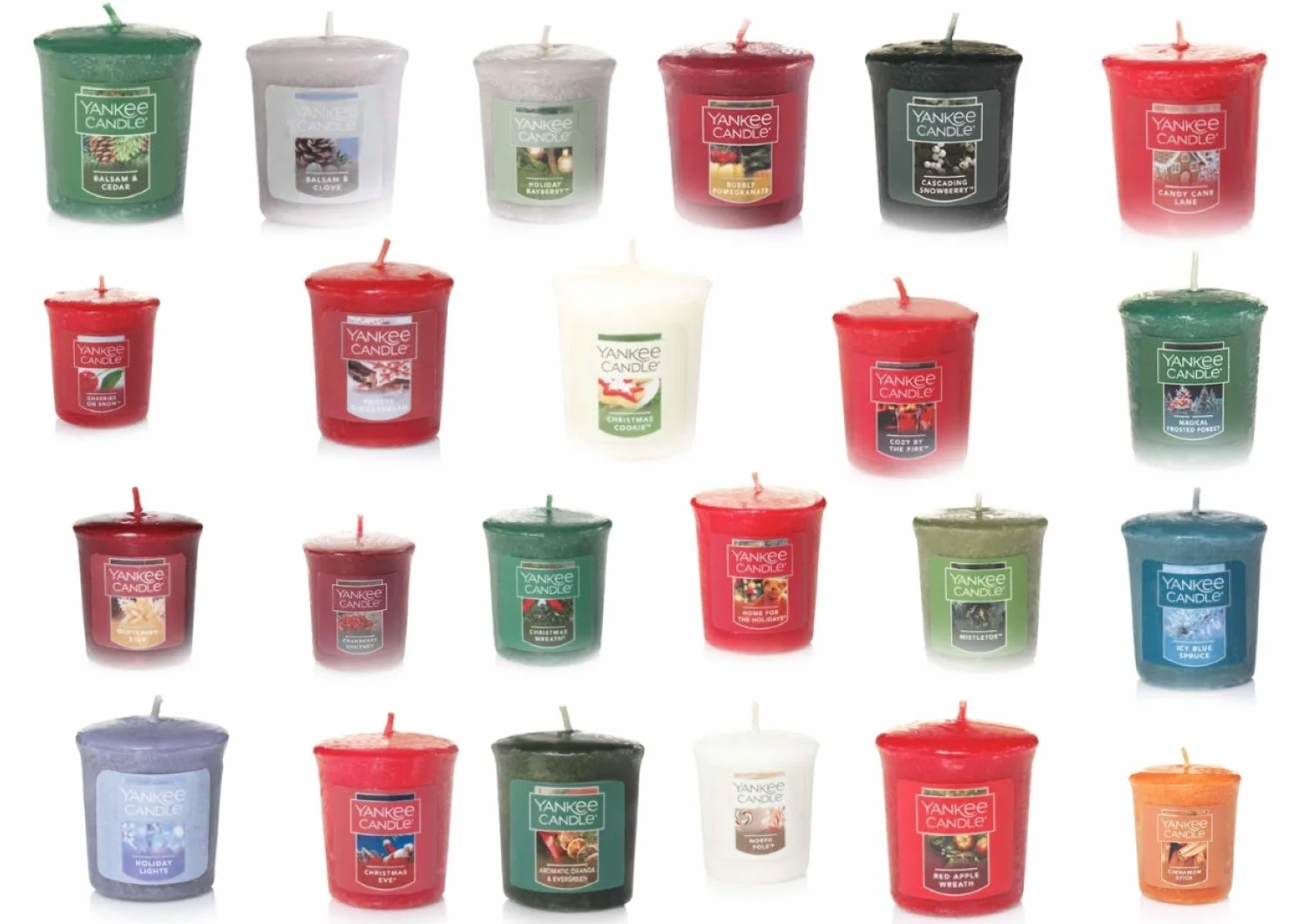5 x losowo różne oficjalne próbki wotywne Yankee Candle – zapachy z pełnej serii klasycznej