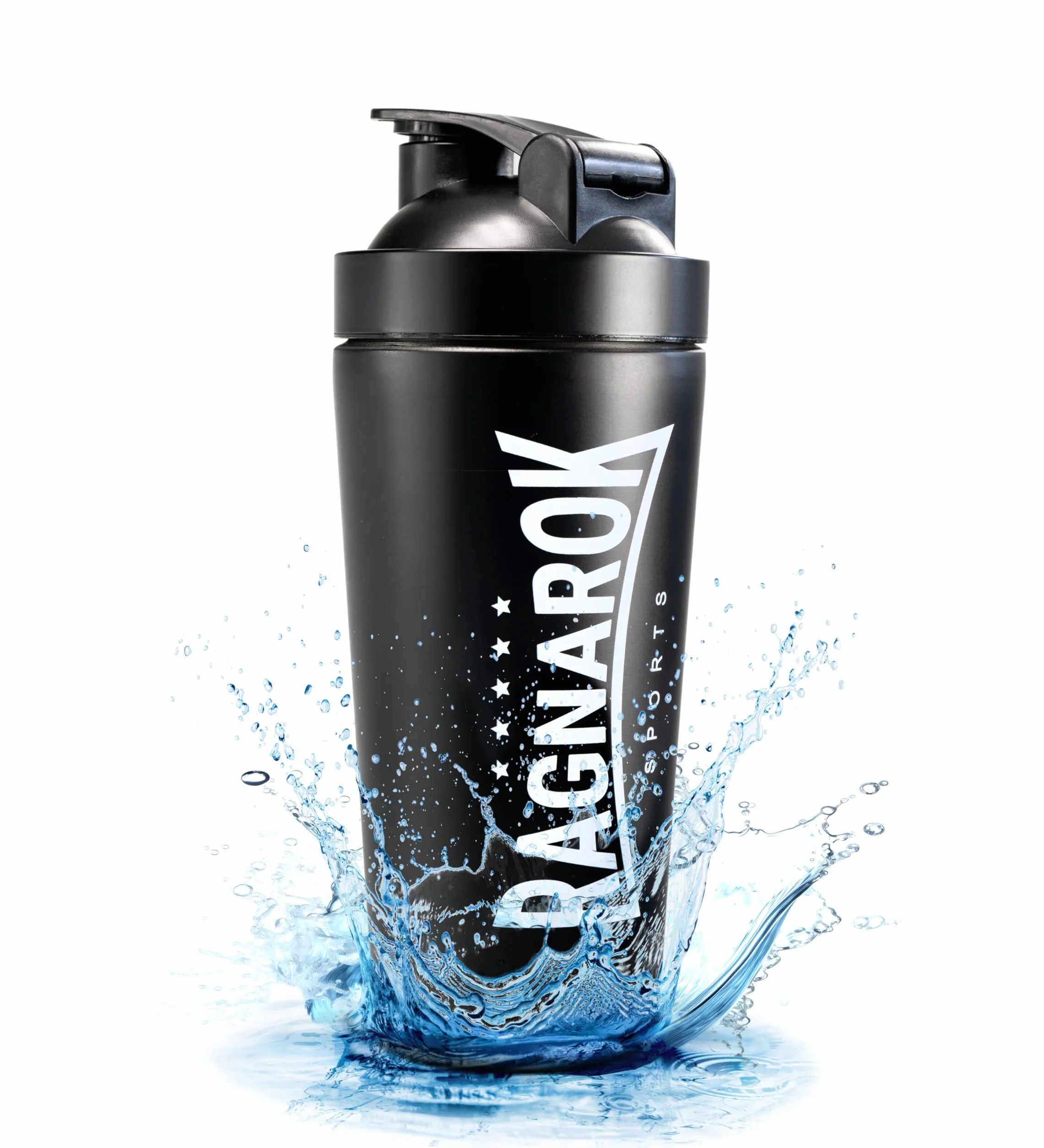 RAGNAROK Stal szlachetna shaker Protein 750 ml metalowy shaker butelka na napoje z kulką Sport Fitness