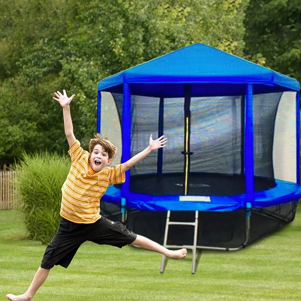 URFEDA Okrągły daszek do trampoliny, 305 cm, ochrona przed deszczem, śniegiem, wodoszczelna, do aktywności na świeżym powietrzu, na podwórko, taras, do ogrodu