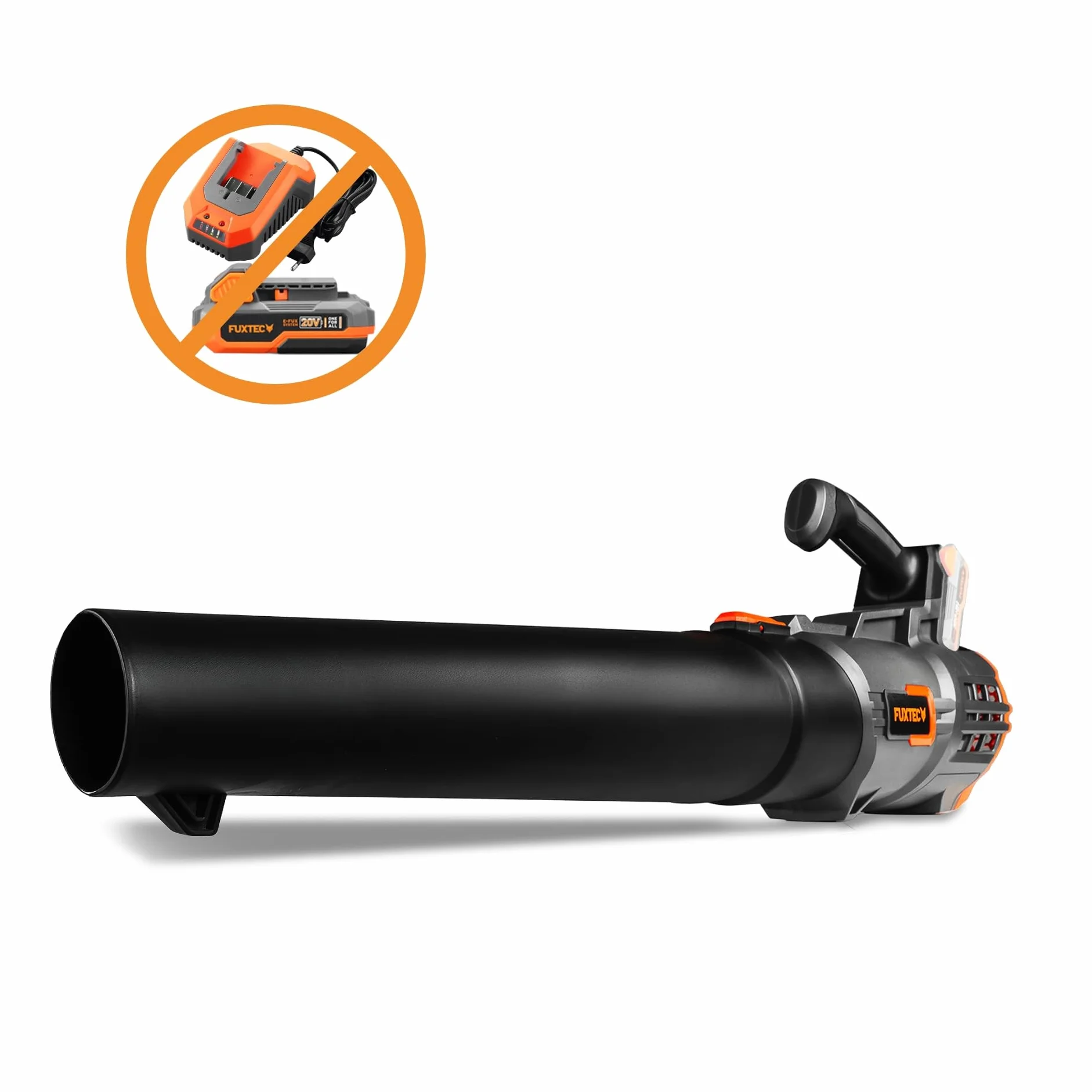 Akumulatorowa dmuchawa do lisci FUXTEC FX-E1LB20 20V- Dmuchawa do lisci do usuwania lisci z ogrodu, chodnika i podjazdu - Cicha - do 38 m/s