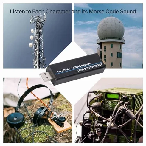 Odbiornik 100KHz-1766MHz RTL SDR RTL2832U R820T2 0.5PPM TCXO Odbiornik Radiowy Zdefiniowany Programowo dla Różnych Potrzeb Odbioru Radiowego