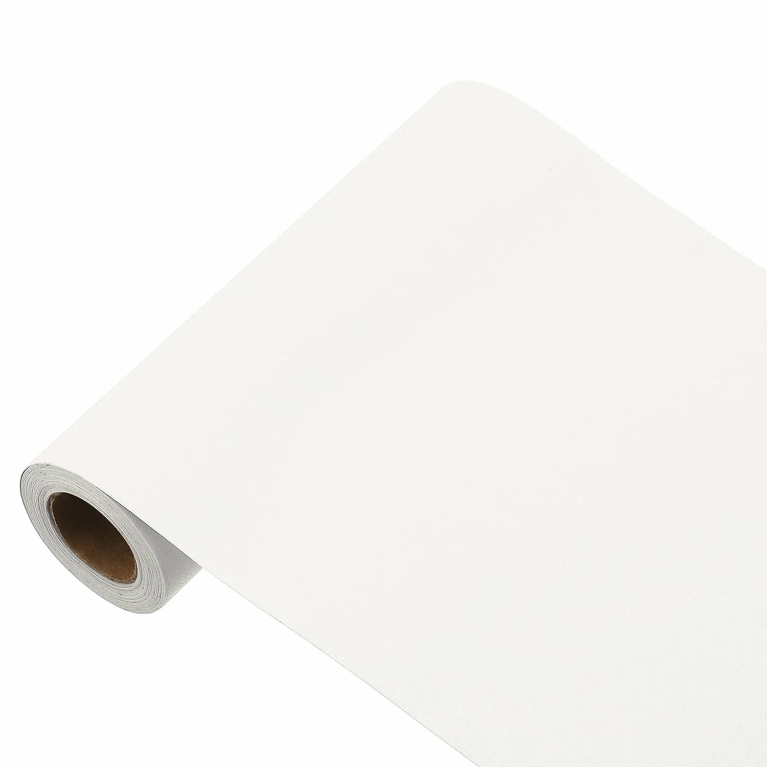 QUARKZMAN Putty biała tapeta peel and stick 50 cm, biała, folia kontaktowa, jednolite kolory, winylowa, samoprzylepna, dekoracyjna, do okładzin ściennych
