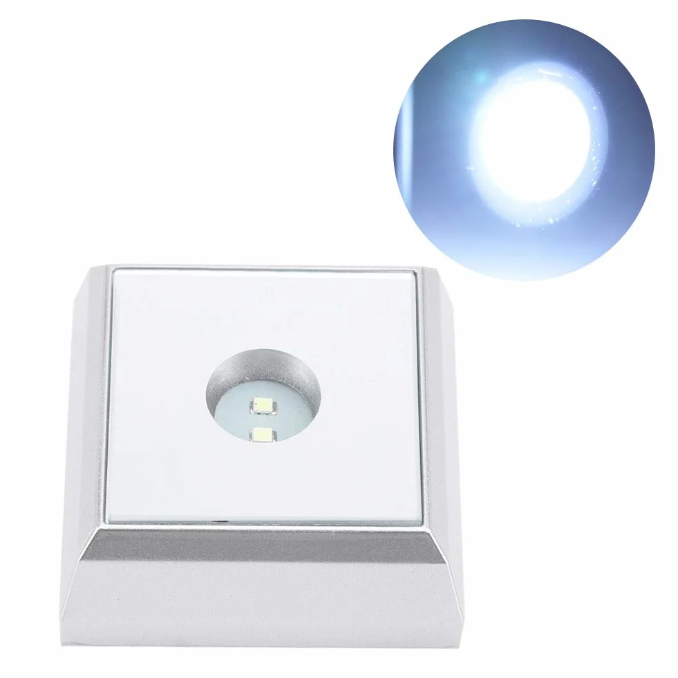 3D LED elegancki zmieniający się kolor stojak do wyświetlania kryształu, dzieło sztuki, diament (kolorowy)