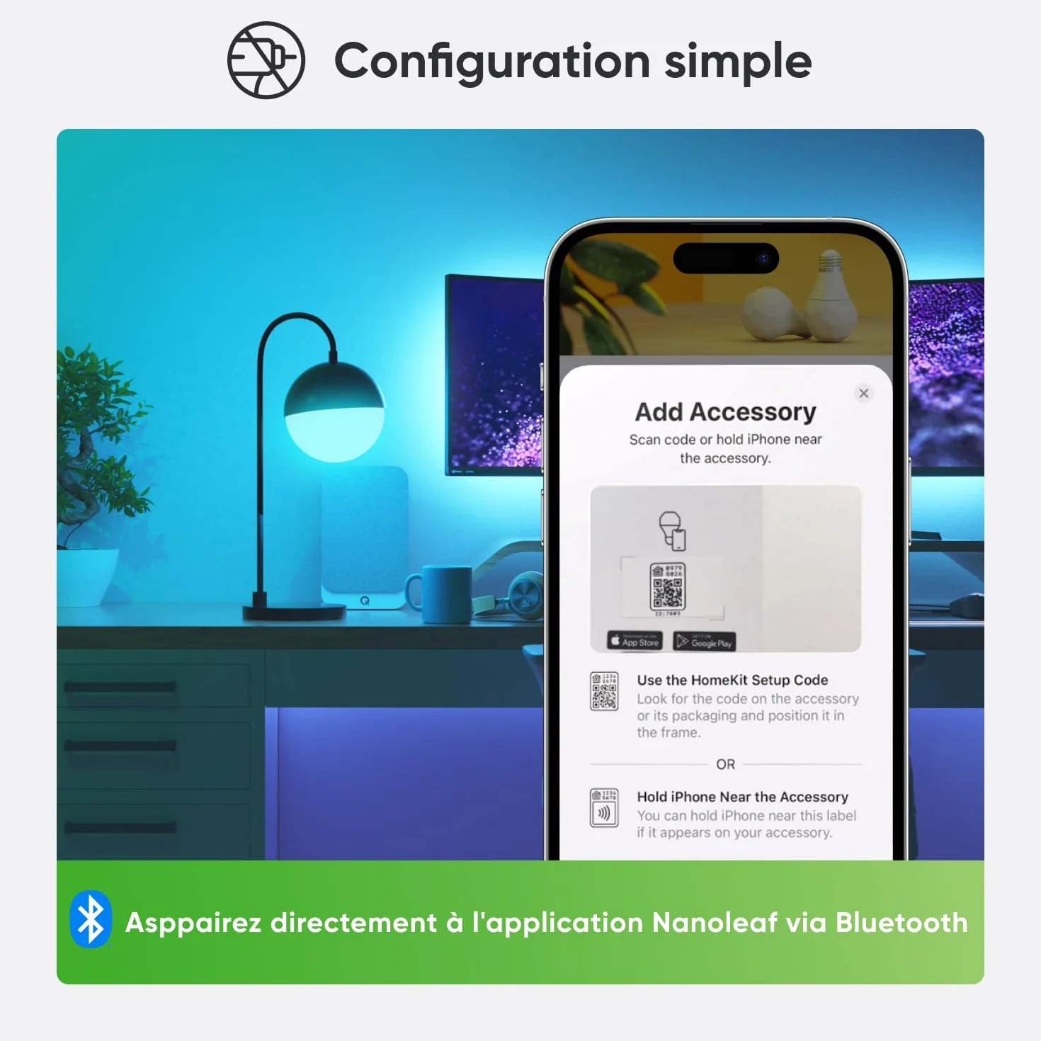 Nanoleaf Matter Essentials żarówki WLAN E27, 4 inteligentne lampy LED RGBW – 16 mln kolorów, indywidualne harmonogramy, sterowanie za pomocą aplikacji i głosu (kompatybilne z Alexa, Apple i Google