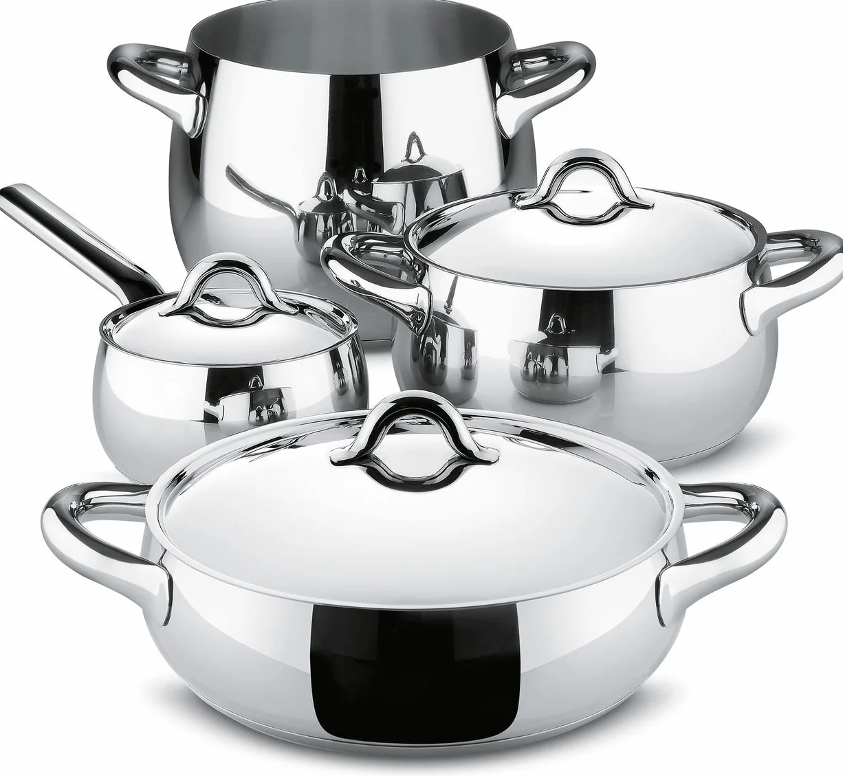 Alessi Zestaw garnków Mami stal nierdzewna 24 cm