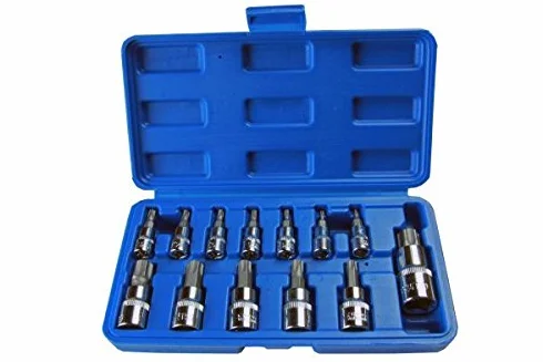 US PRO B2067 13 szt. zestaw gniazd bitowych Torx T8-T70 + etui do przechowywania