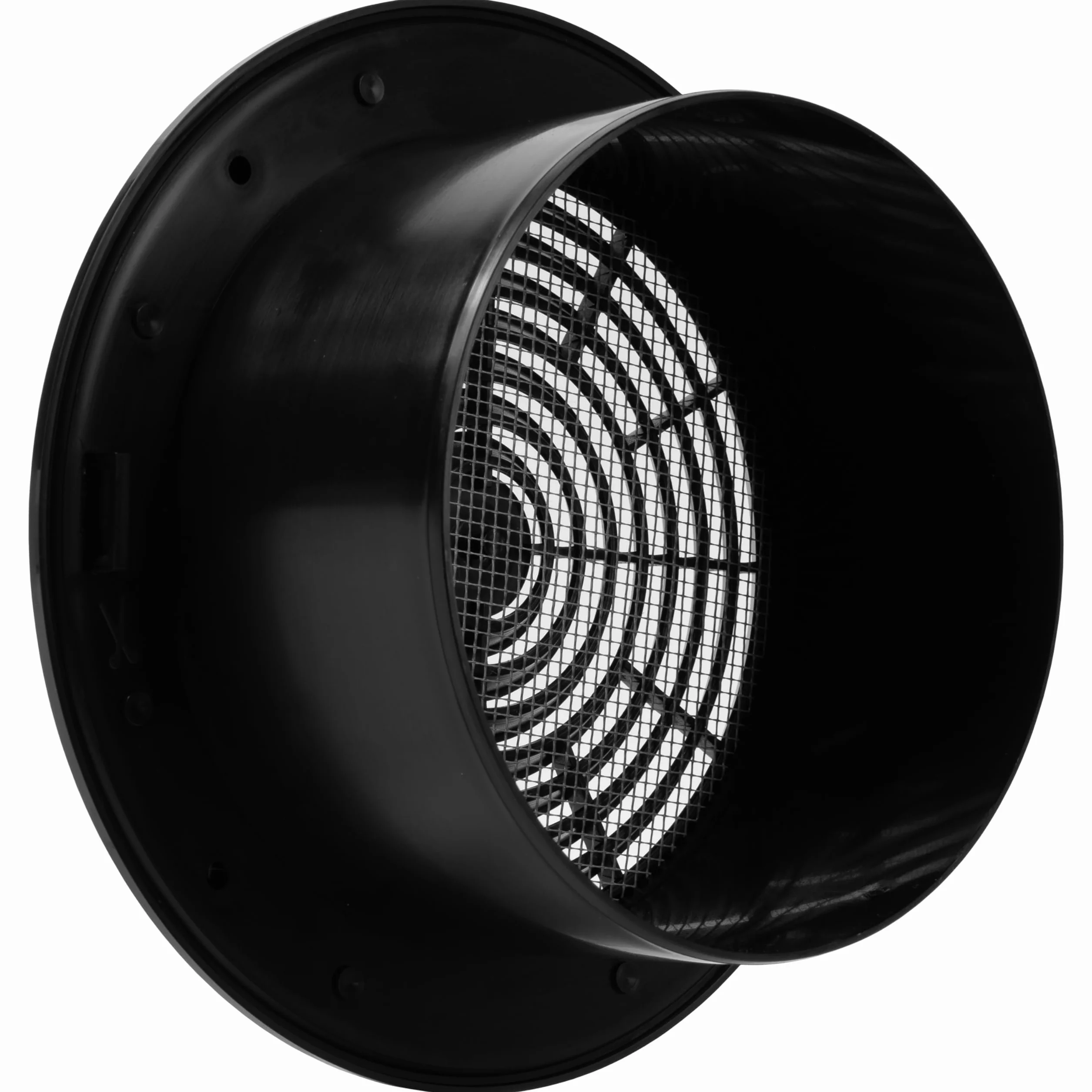 Repa Market Czarna kratka wentylacyjna z tworzywa sztucznego 150 mm – HVAC okrągła do użytku wewnątrz i na zewnątrz, wentylacja sufitowa z kratką ochronną, osłona kanału wentylacyjnego – klimatyzacja