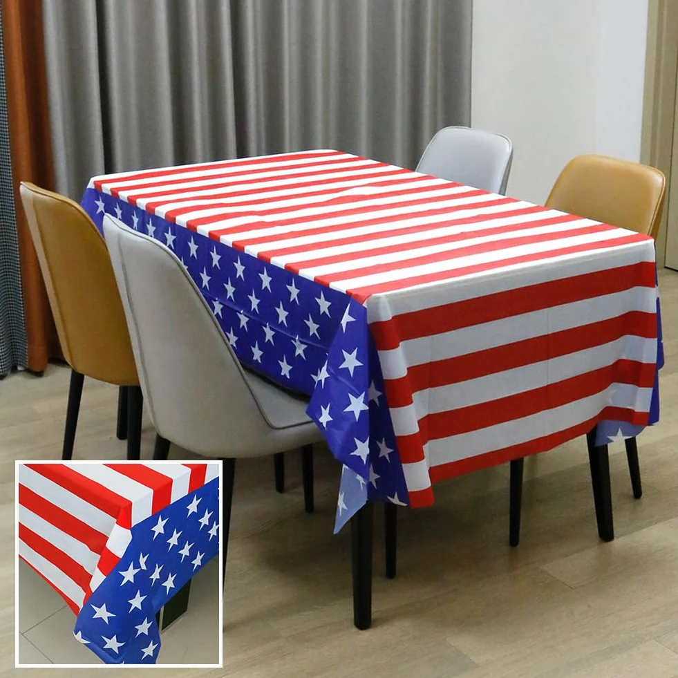 SEMINISMAR Obrus USA, 4 Lipca Obrus, Obrus Stany Zjednoczone, Wolność Stany Zjednoczone Prostokątny obrus, Stany Zjednoczone Prostokątna Obrus Flaga Amerykańska, Obrus Flaga Ameryki, 137x274 cm, 1