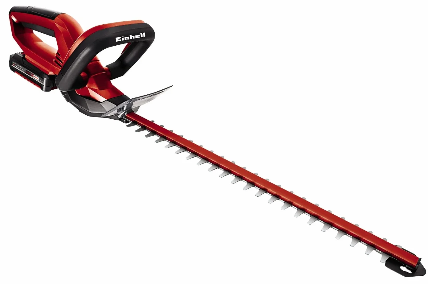 Einhell Akumulatorowe nożyce do żywopłotu GC-CH 1846 Li Kit Power X-Change (18 V, 46 cm długość cięcia, 15 mm rozstaw zębów, ergonomiczny uchwyt, w tym 2,0 Ah akumulator i ładowarka)