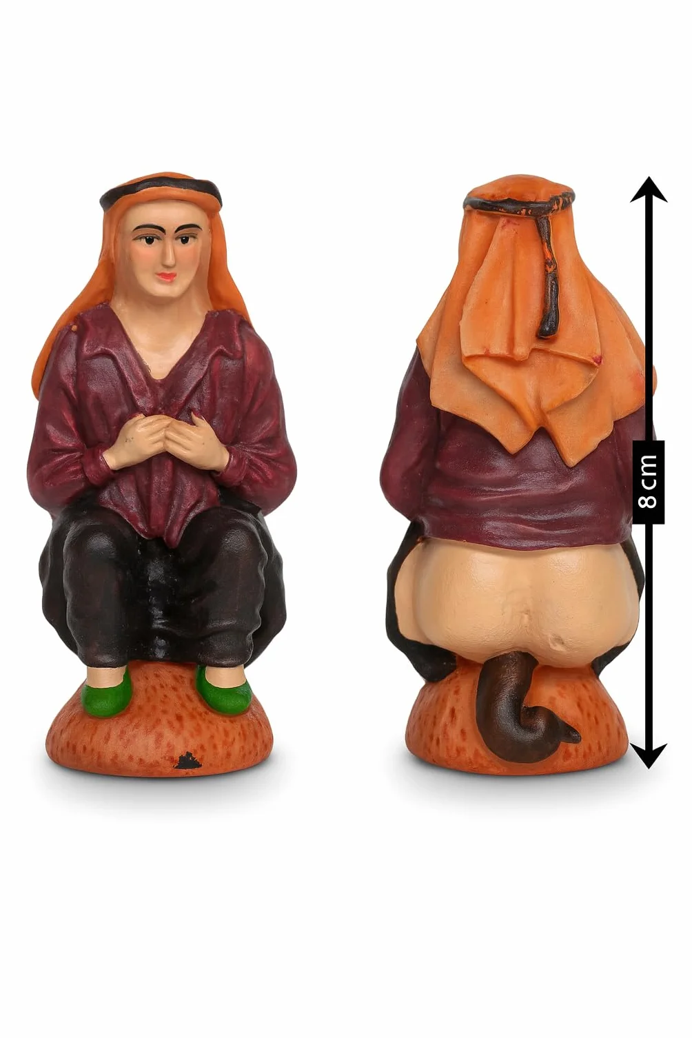 Caganer lub caganet belen. Ulubieniec figurek do szopki. Bożonarodzeniowa ozdoba do szopek Bożonarodzeniowa figura cagon belen.