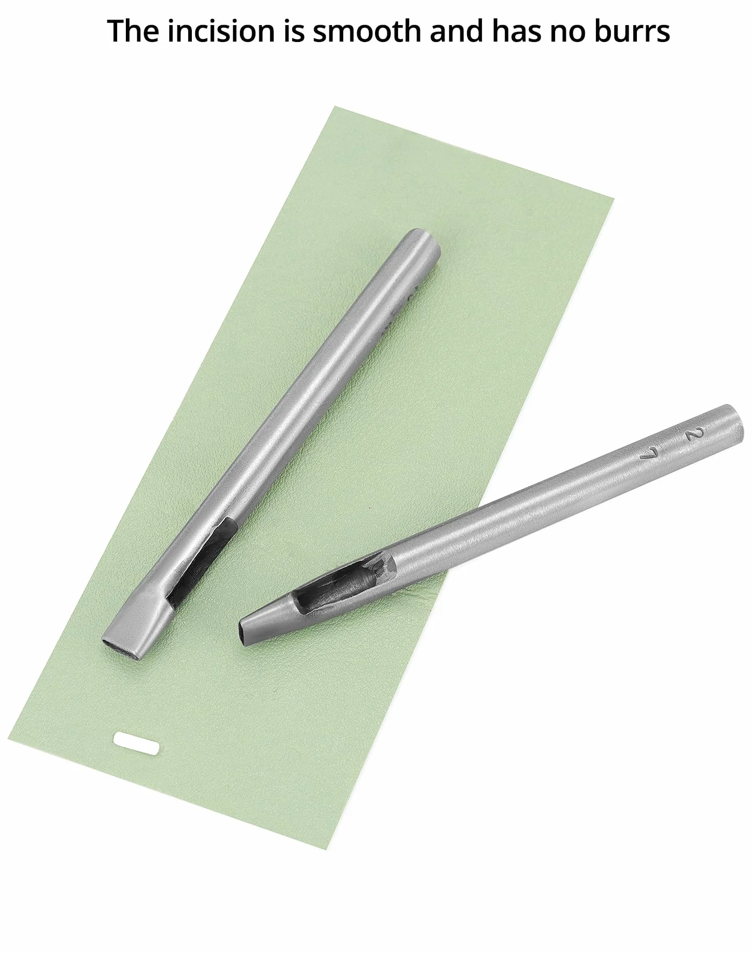 QWORK® Owalny dziurkacz do skóry, zestaw 12 sztuk, rękodzieła i projektów DIY