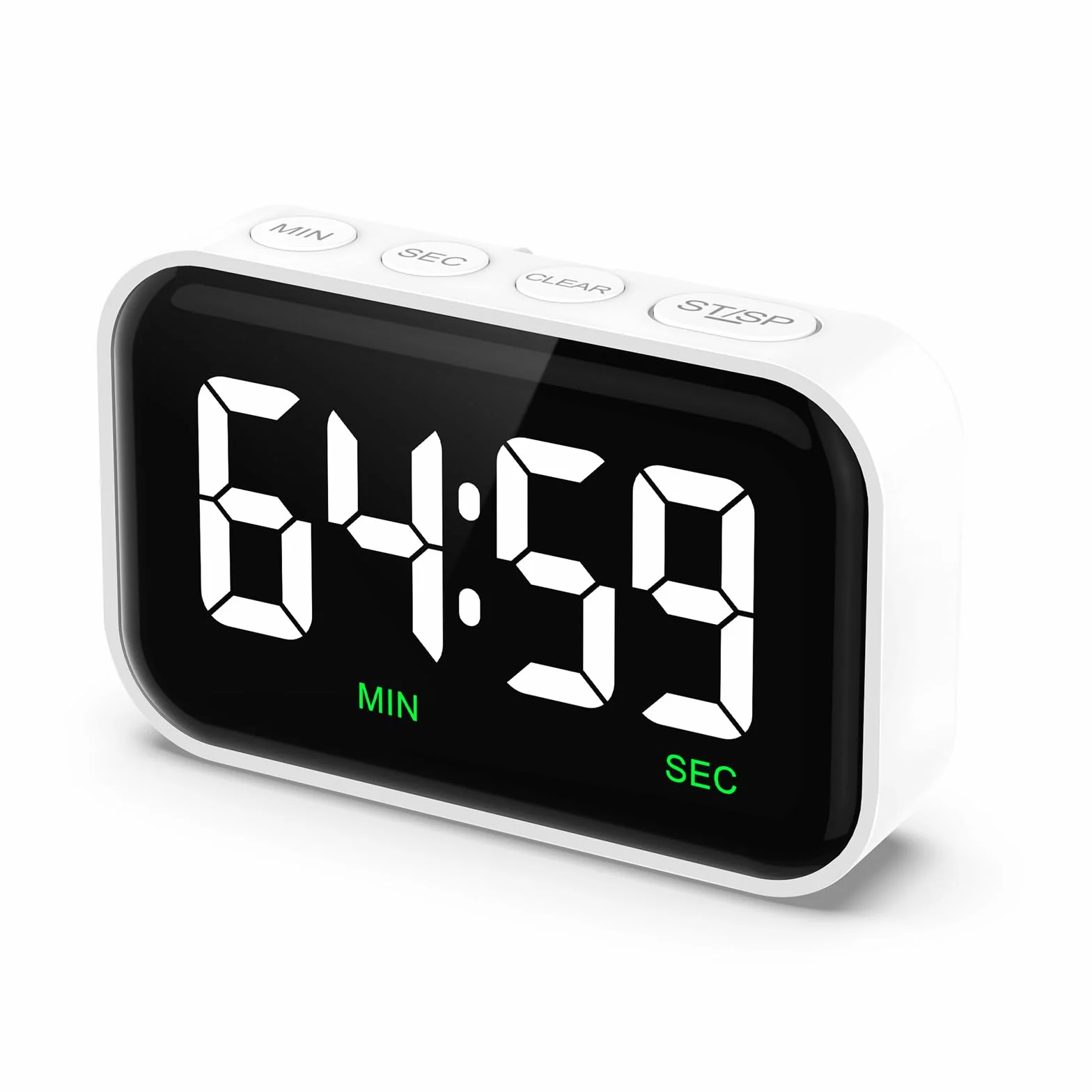 Cyfrowy timer, odliczanie czasu/odliczanie, magnetyczny cyfrowy minutnik kuchenny z dużym wyświetlaczem LCD, stoper do nauki, gotowania, sportu, 3-stopniowa głośność, do 99 min, 59 sekund
