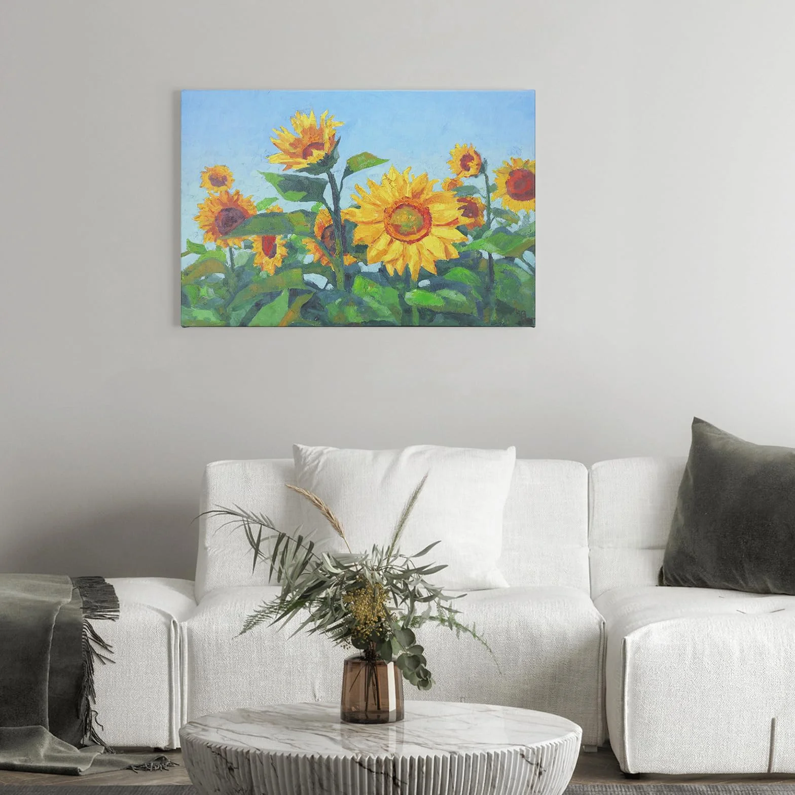 JBER Obraz olejny na płótnie 3D, sypialnia, salon, dekoracja stołu, piękny prezent, obraz olejny na płótnie - 60 x 40 cm (kwiat-02)