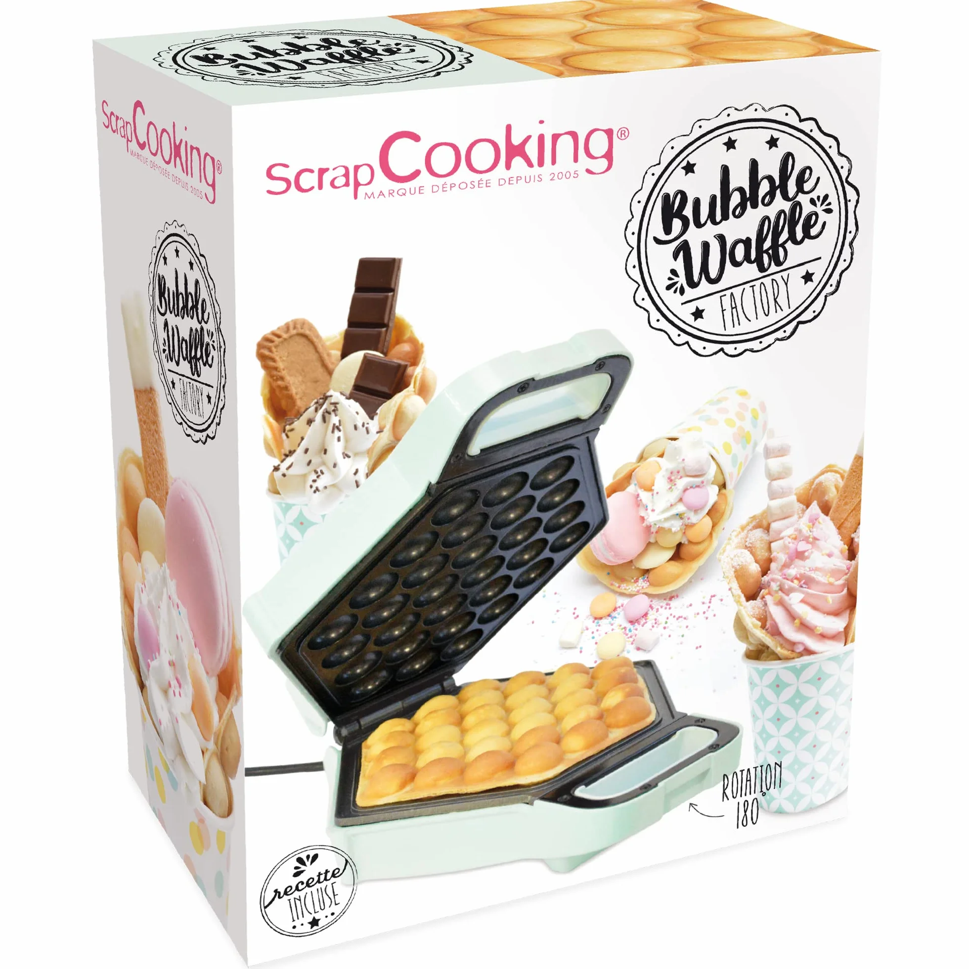 ScrapCooking Gofrownica 700 W płyta do pieczenia 20 cm